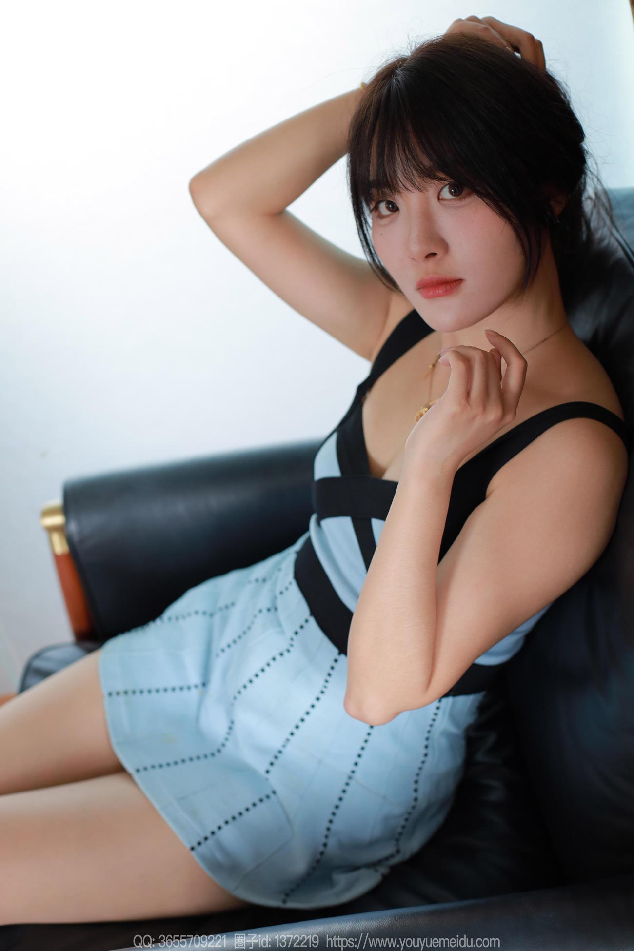 图片[23]-[IESS异思趣向] 2024.11.13 丝享家1897：婉萍《黑带蓝裙》[88P] – 速更版-美库