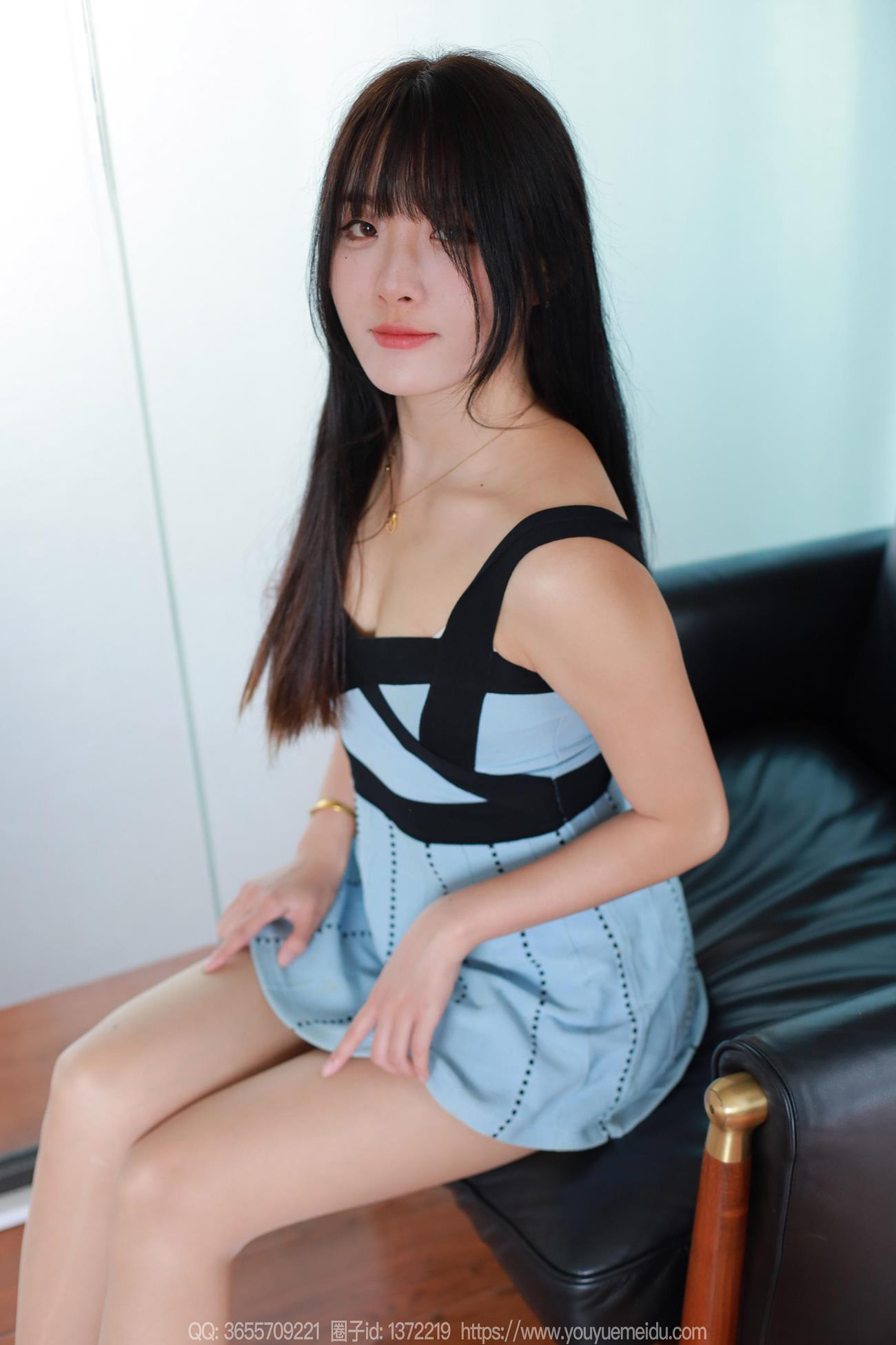 图片[27]-[IESS异思趣向] 2024.11.13 丝享家1897：婉萍《黑带蓝裙》[88P] – 速更版-美库