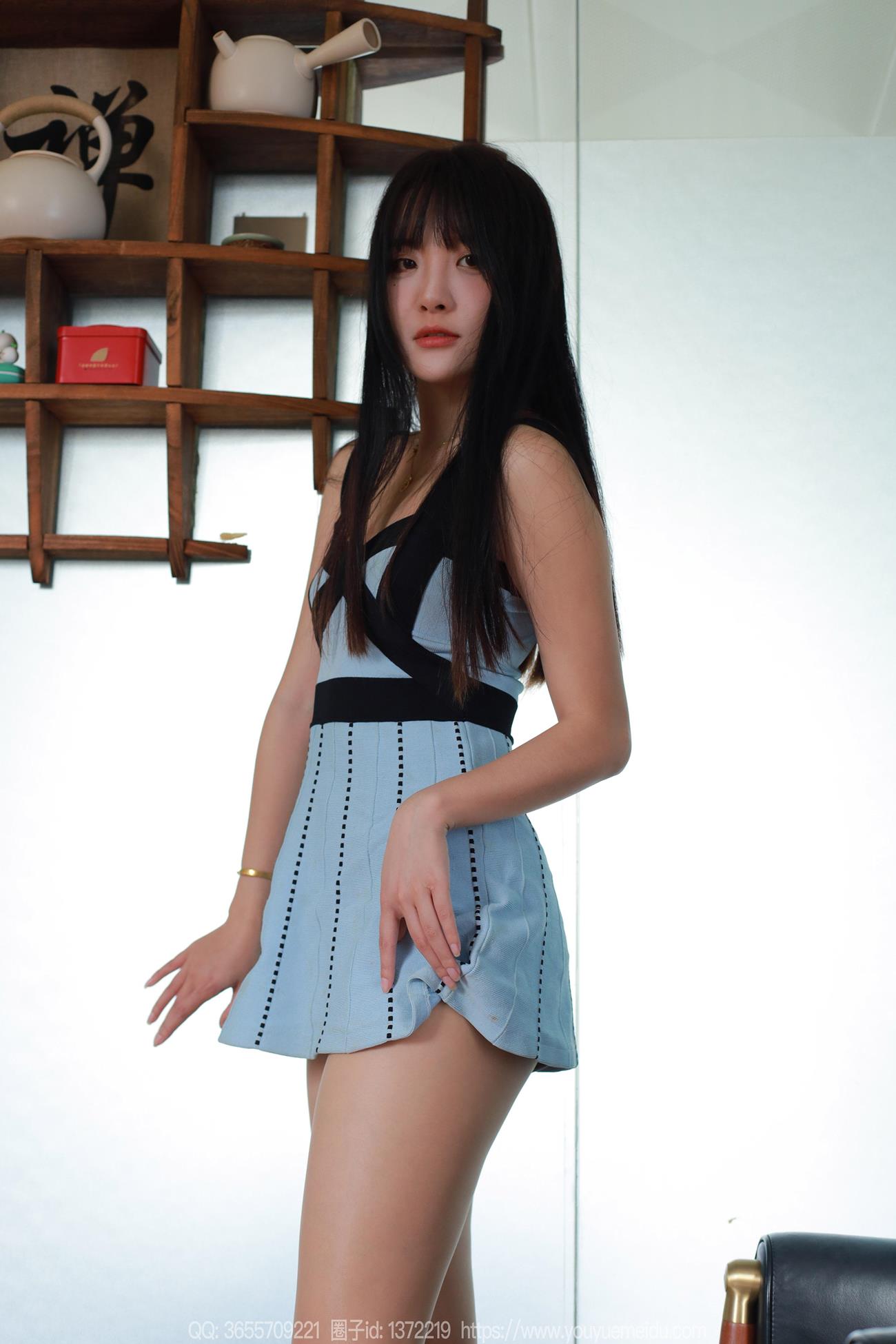 图片[87]-[IESS异思趣向] 2024.11.13 丝享家1897：婉萍《黑带蓝裙》[88P] – 速更版-美库