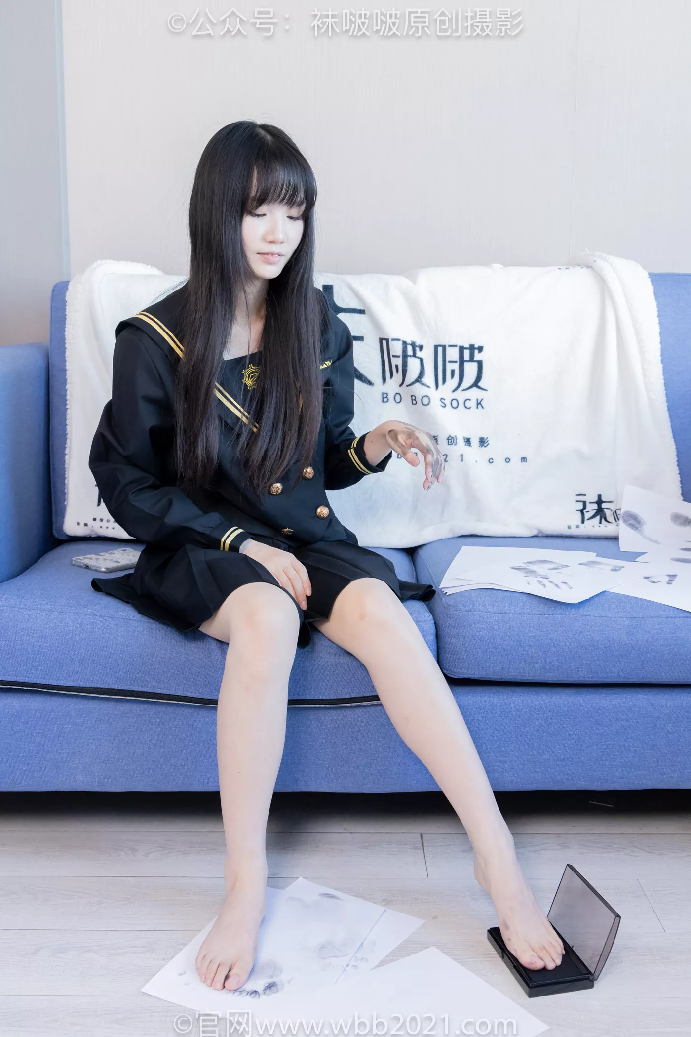 图片[84]-[BoBoSocks袜啵啵]NO.450 甜甜圈 皮鞋、白丝、裸足、裸足印泥踩脚印剧情[88P] – 速更版-美库