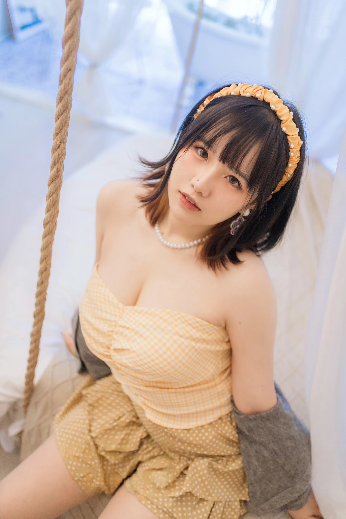 图片[37]-阿半今天很开心  – 黄色抹胸[55P] – 速更版-美库