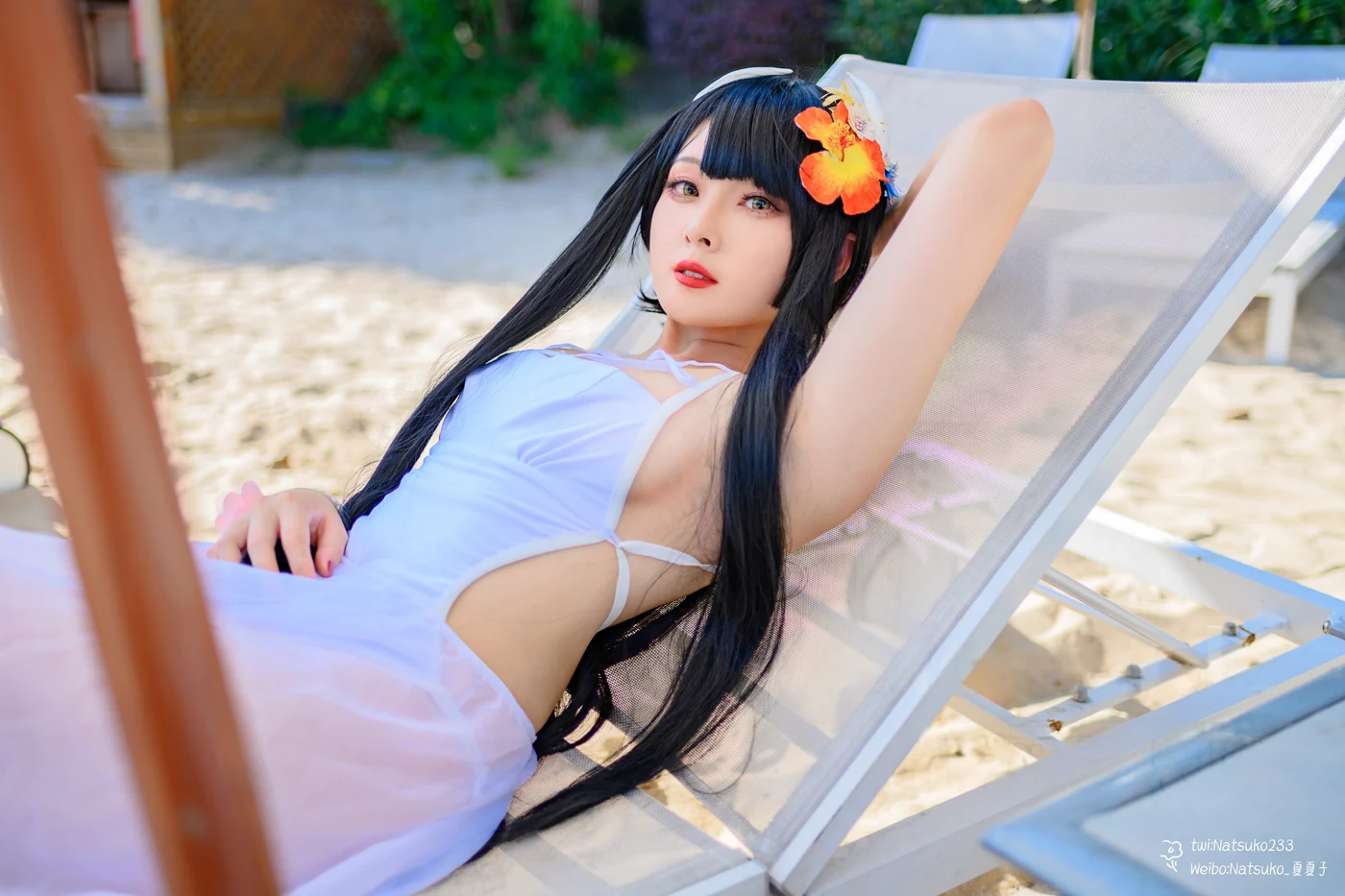 Natsuko夏夏子  - 碧蓝航线 比叡泳装[44P] - 速更版-艺库