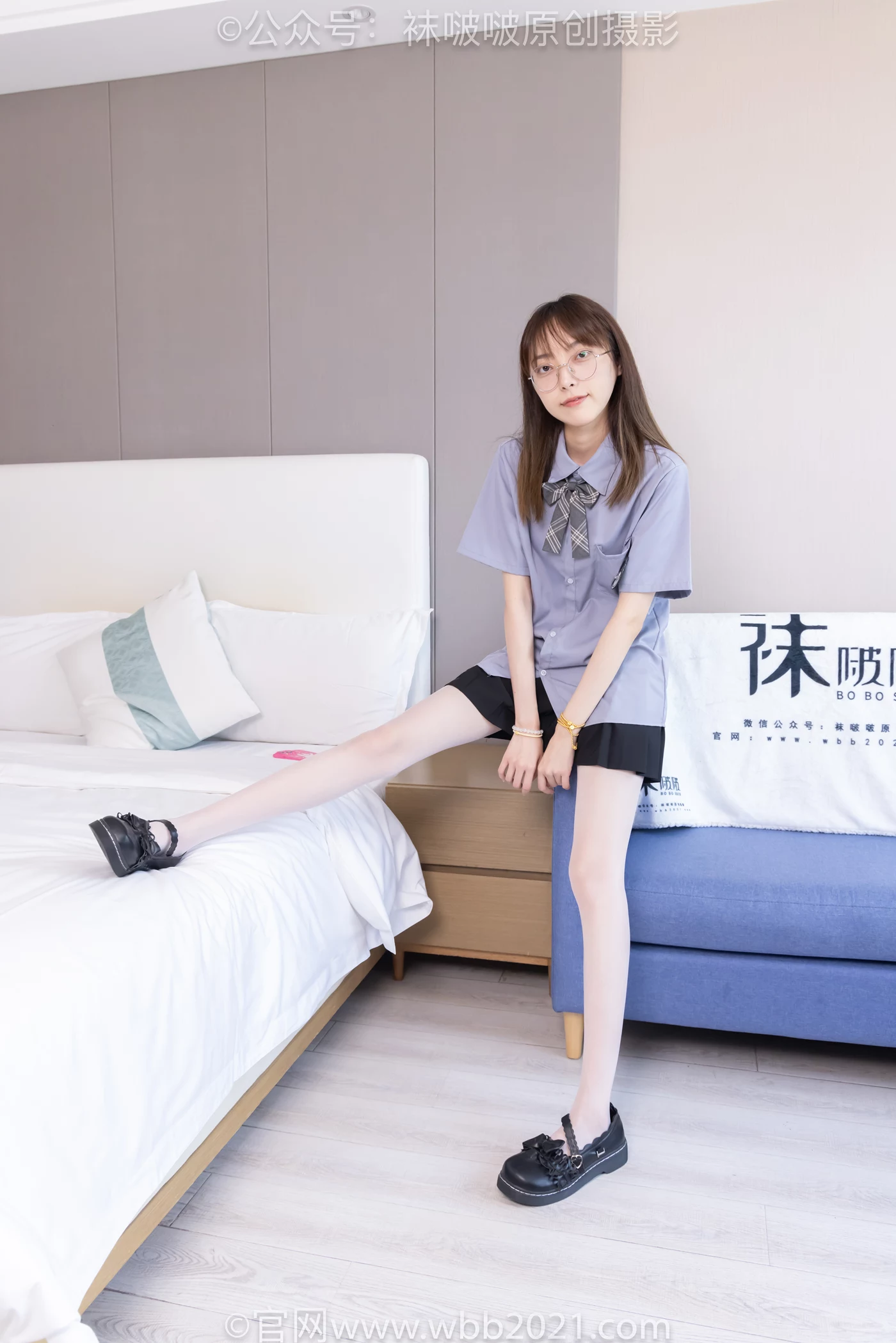 图片[10]-[BoBoSocks袜啵啵]NO.460 稚予-JK制服、皮鞋、帆布鞋、薄白丝[133P] – 速更版-美库