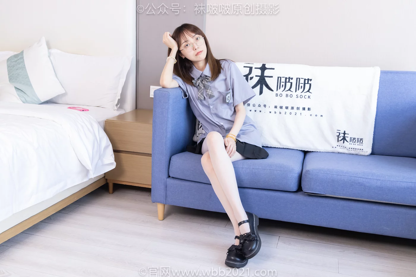 图片[25]-[BoBoSocks袜啵啵]NO.460 稚予-JK制服、皮鞋、帆布鞋、薄白丝[133P] – 速更版-美库