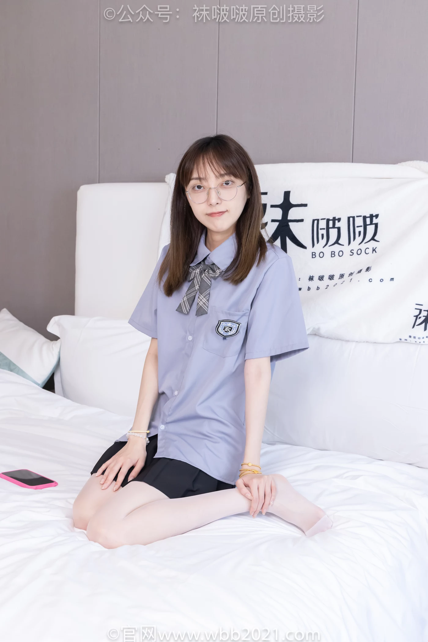 图片[68]-[BoBoSocks袜啵啵]NO.460 稚予-JK制服、皮鞋、帆布鞋、薄白丝[133P] – 速更版-美库