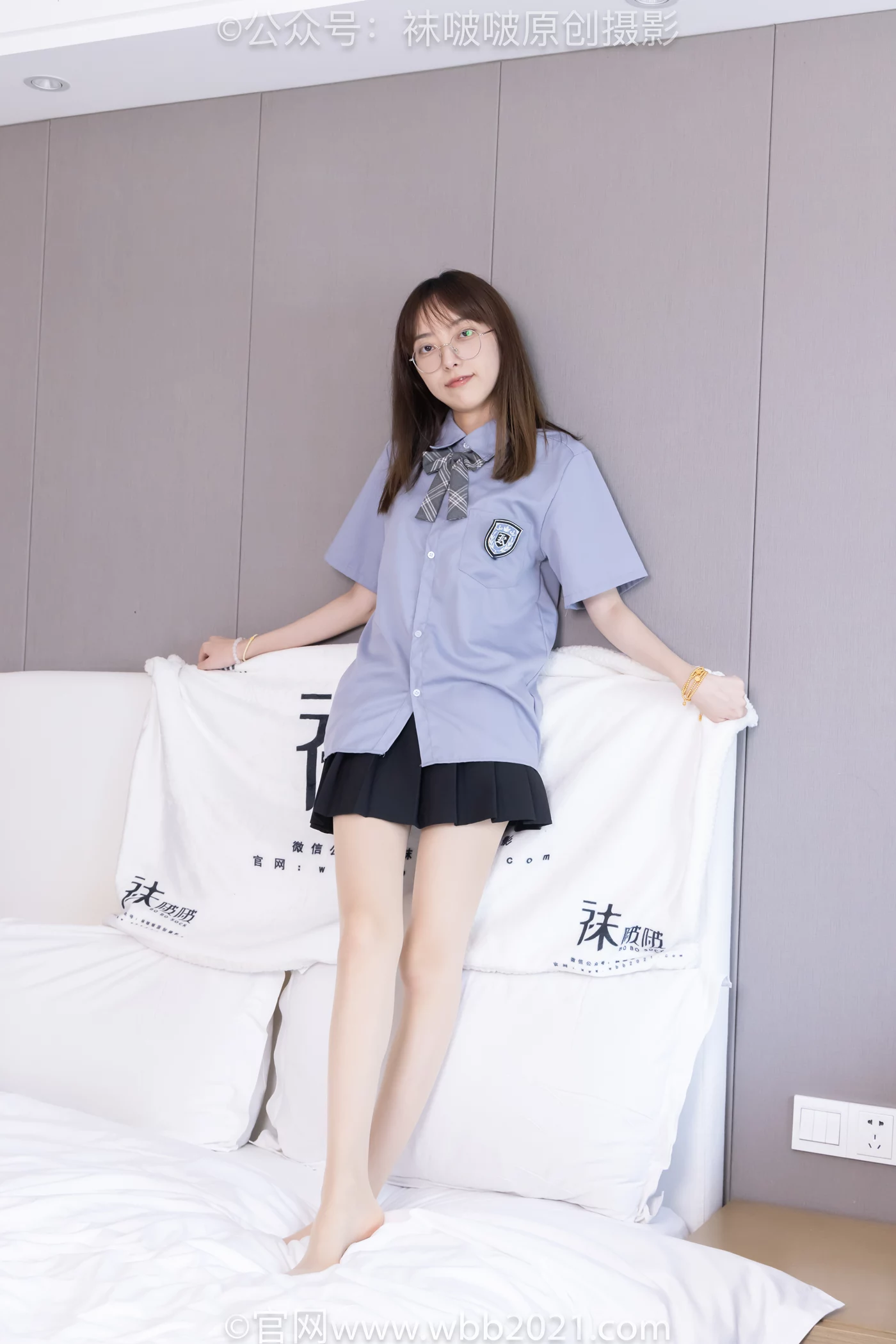 图片[76]-[BoBoSocks袜啵啵]NO.460 稚予-JK制服、皮鞋、帆布鞋、薄白丝[133P] – 速更版-美库