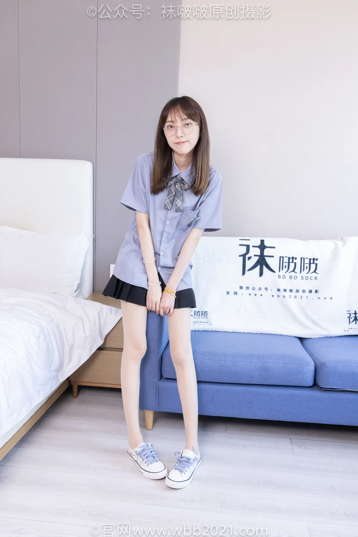 图片[108]-[BoBoSocks袜啵啵]NO.460 稚予-JK制服、皮鞋、帆布鞋、薄白丝[133P] – 速更版-美库