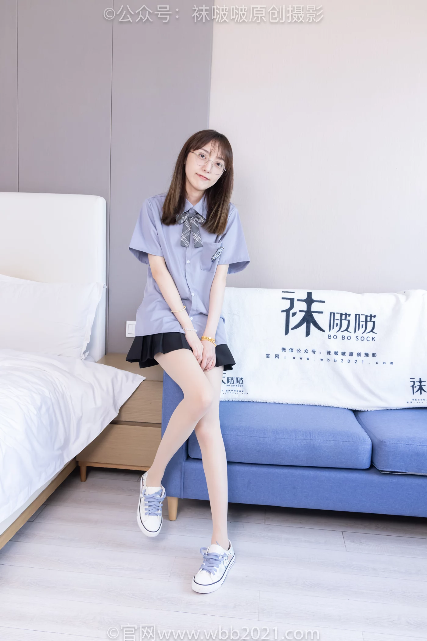 图片[109]-[BoBoSocks袜啵啵]NO.460 稚予-JK制服、皮鞋、帆布鞋、薄白丝[133P] – 速更版-美库