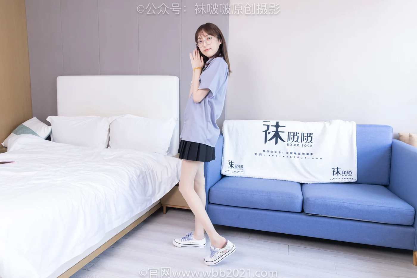 图片[111]-[BoBoSocks袜啵啵]NO.460 稚予-JK制服、皮鞋、帆布鞋、薄白丝[133P] – 速更版-美库