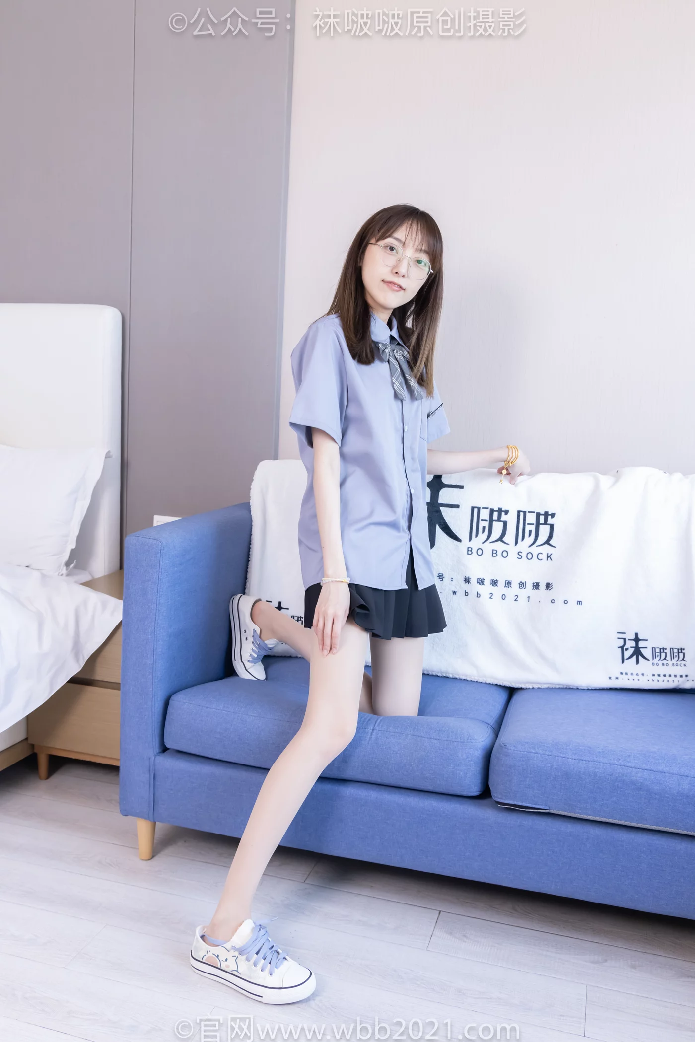 图片[113]-[BoBoSocks袜啵啵]NO.460 稚予-JK制服、皮鞋、帆布鞋、薄白丝[133P] – 速更版-美库
