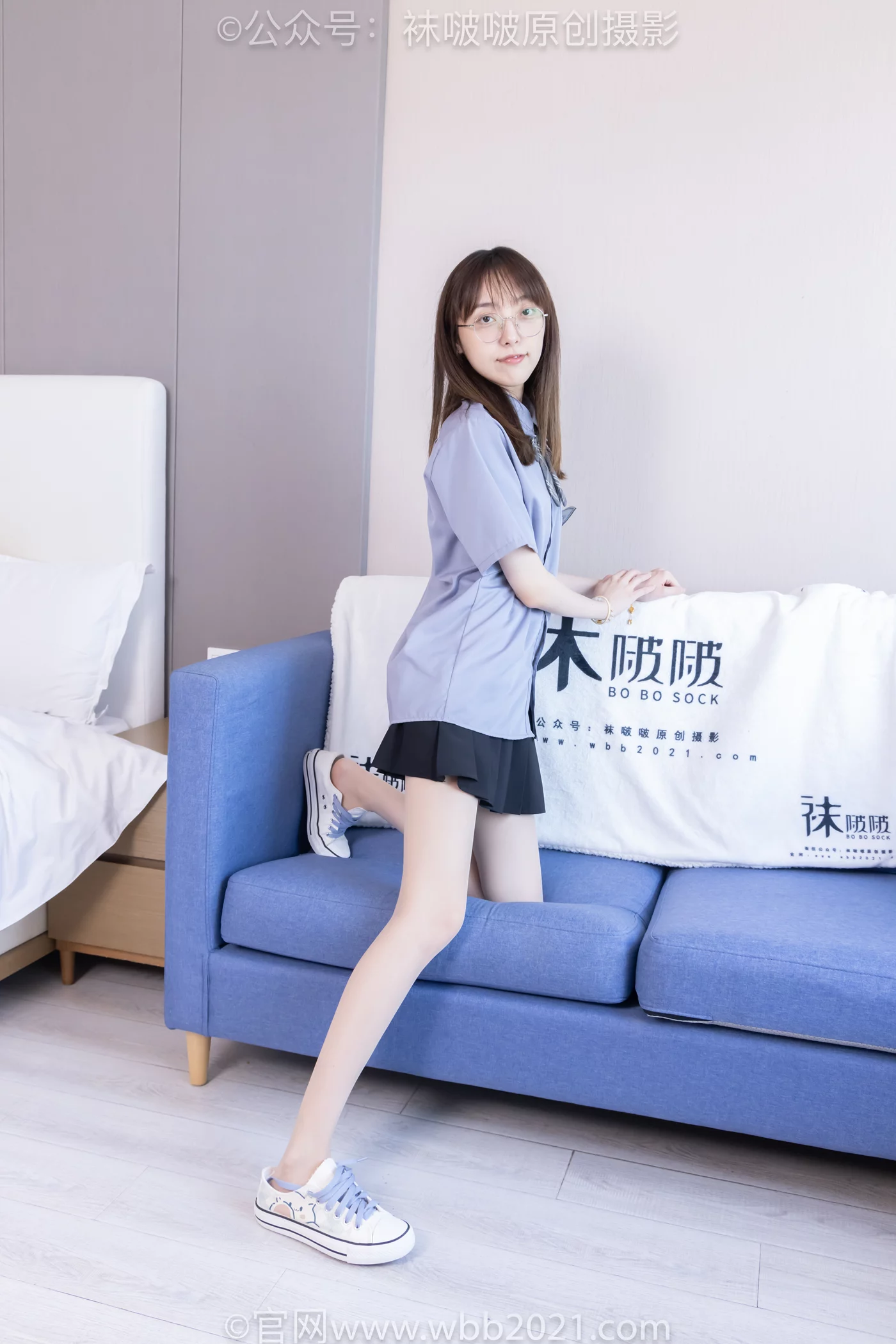 图片[114]-[BoBoSocks袜啵啵]NO.460 稚予-JK制服、皮鞋、帆布鞋、薄白丝[133P] – 速更版-美库