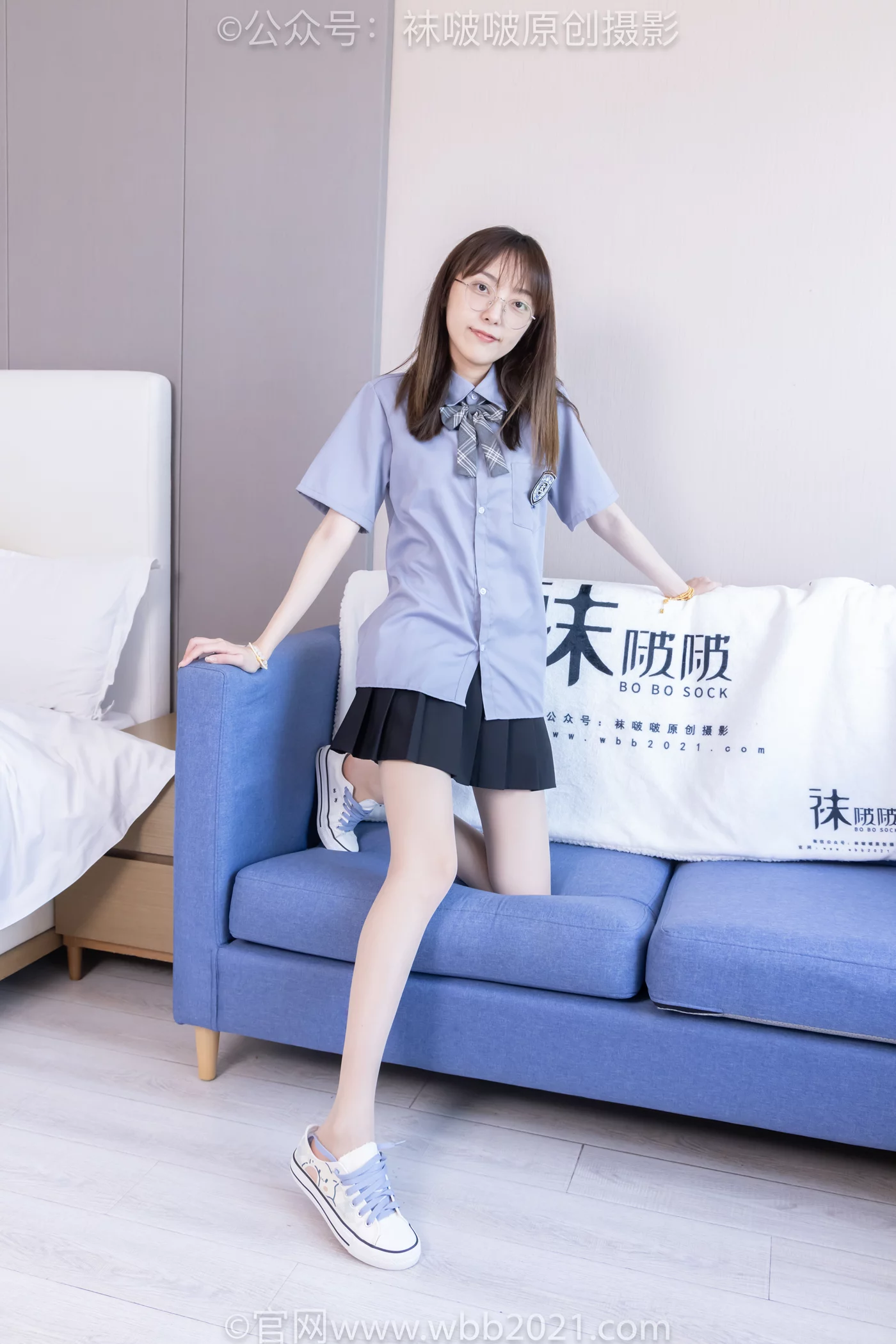 图片[115]-[BoBoSocks袜啵啵]NO.460 稚予-JK制服、皮鞋、帆布鞋、薄白丝[133P] – 速更版-美库