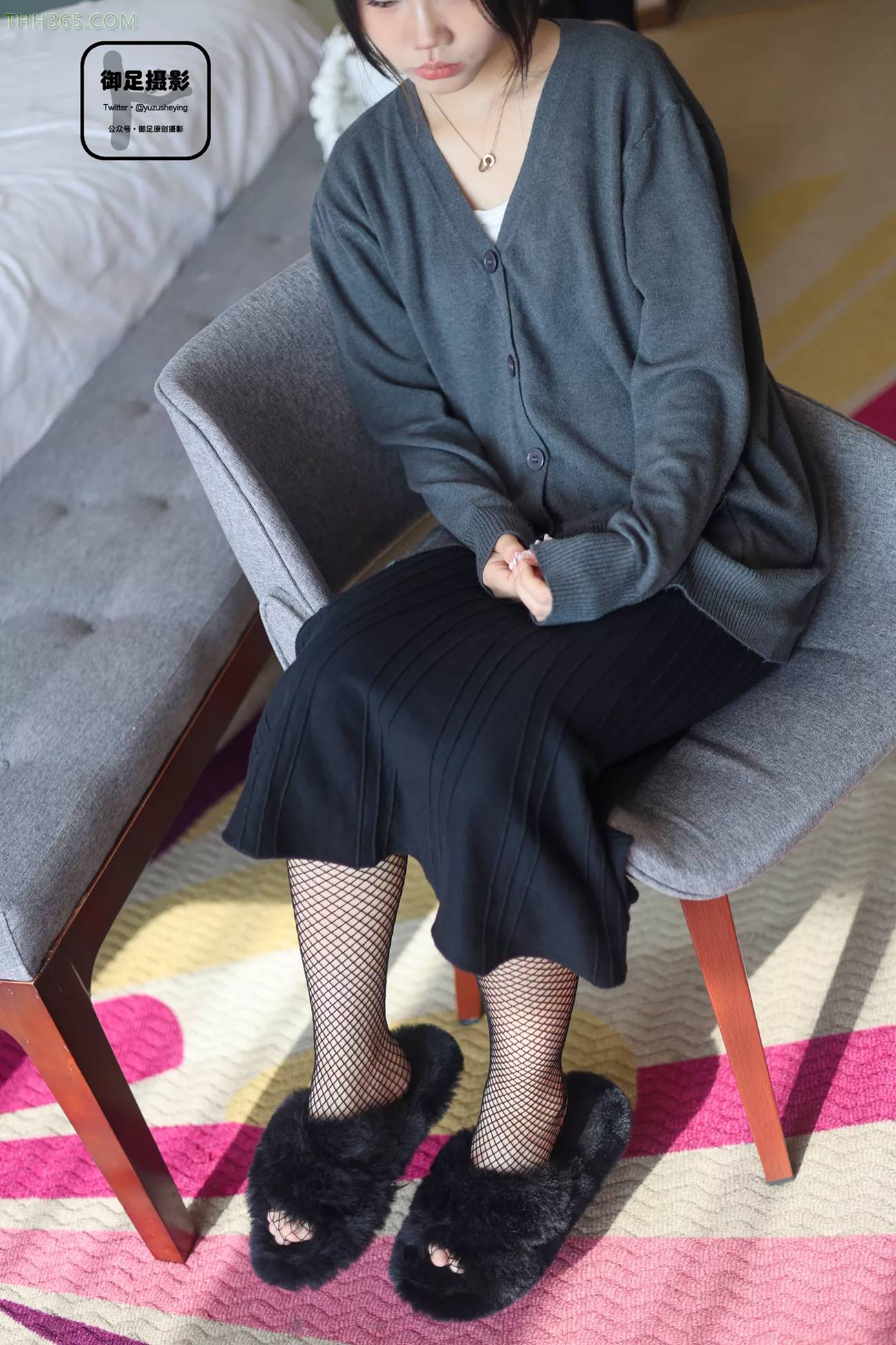图片[47]-御足摄影 NO.018 – 毛毛鞋网袜[77P] – 速更版-美库