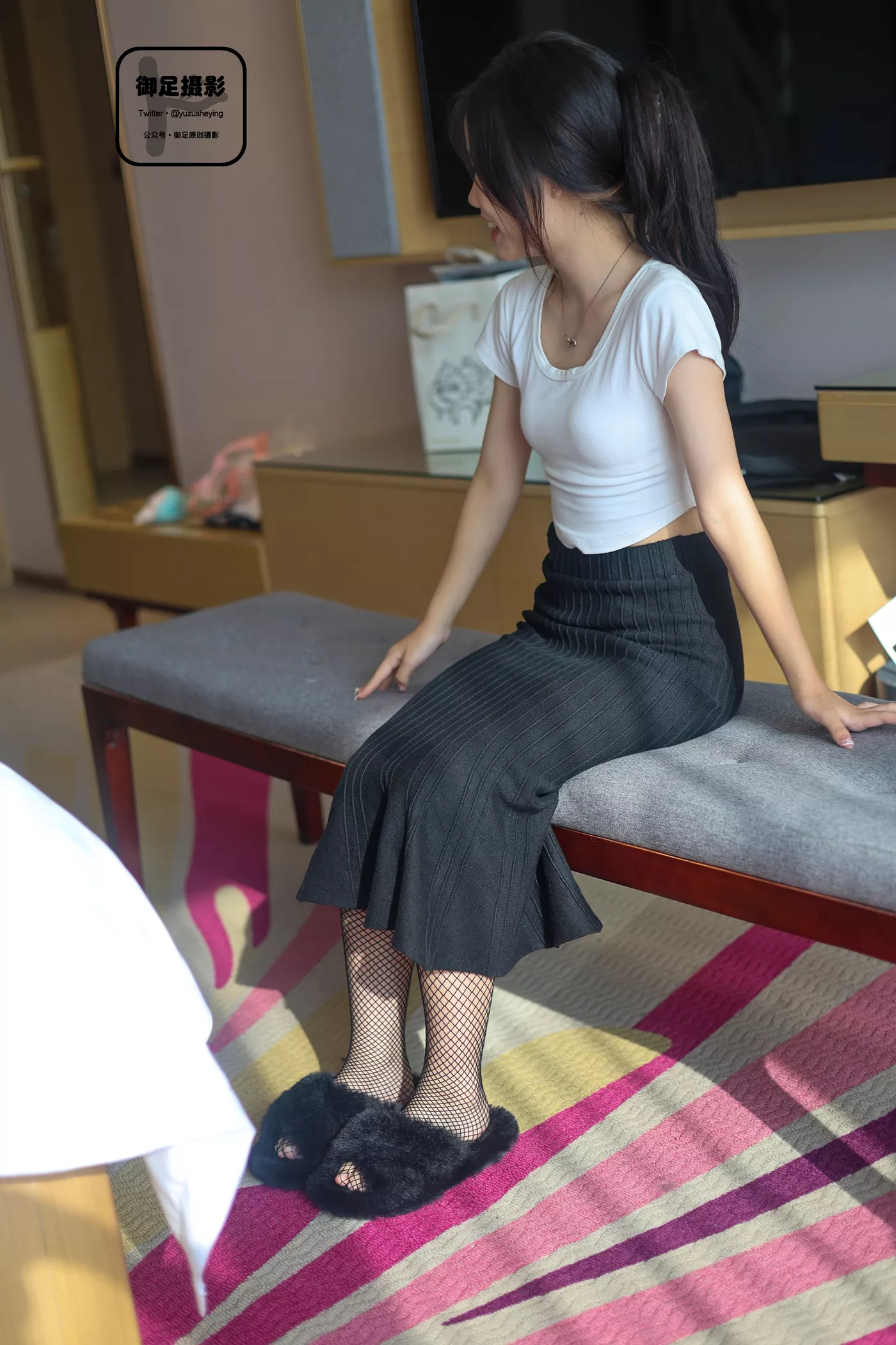 图片[72]-御足摄影 NO.018 – 毛毛鞋网袜[77P] – 速更版-美库