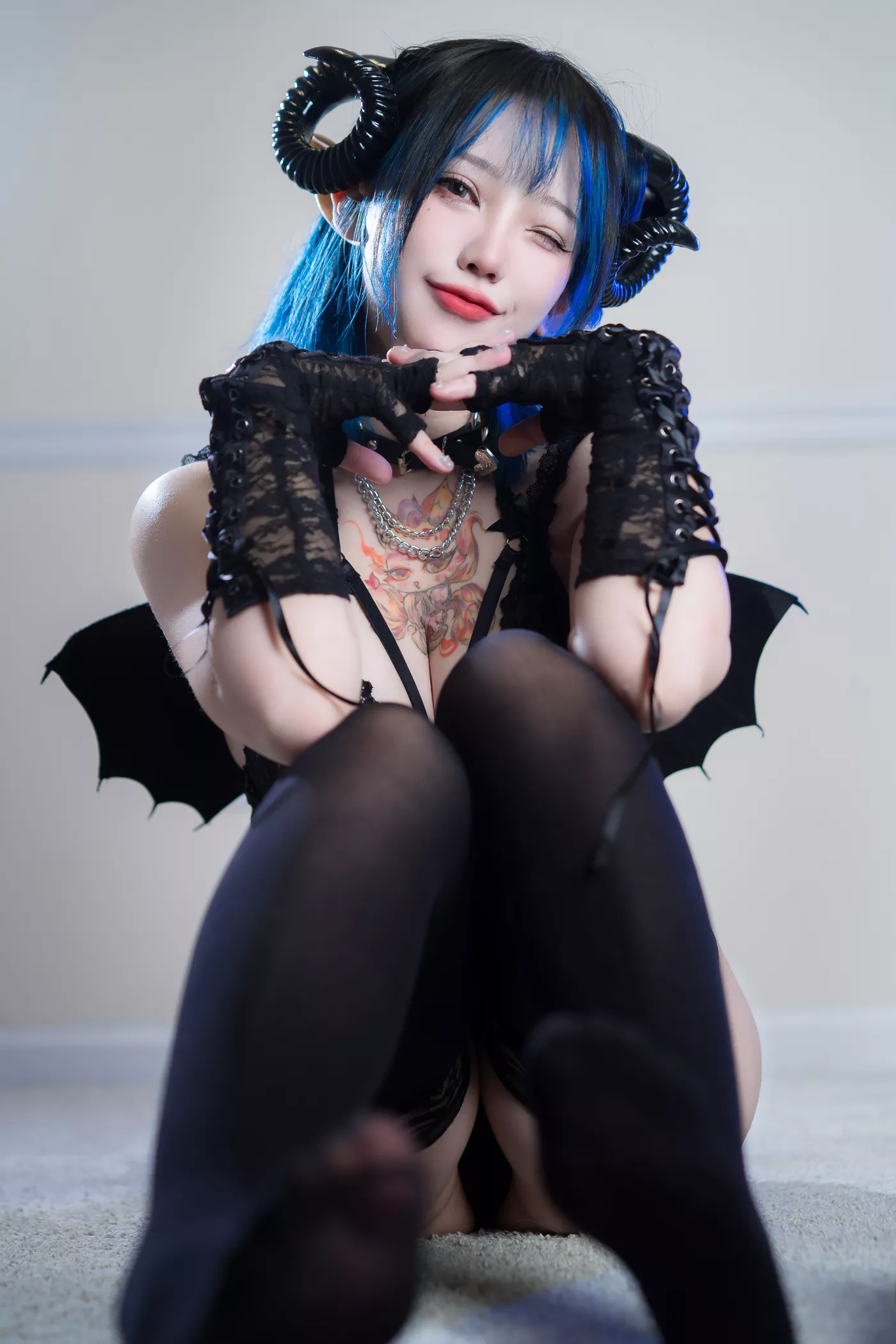 图片[14]-狐洛洛子  – 深蓝魅魔[27P] – 速更版-美库