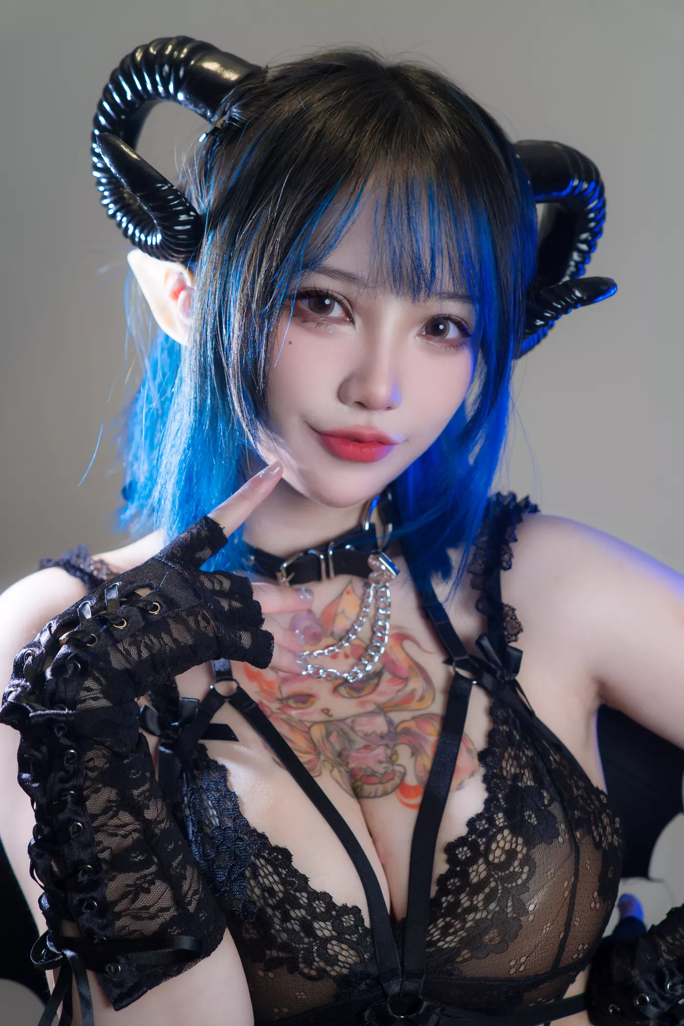 图片[24]-狐洛洛子  – 深蓝魅魔[27P] – 速更版-美库