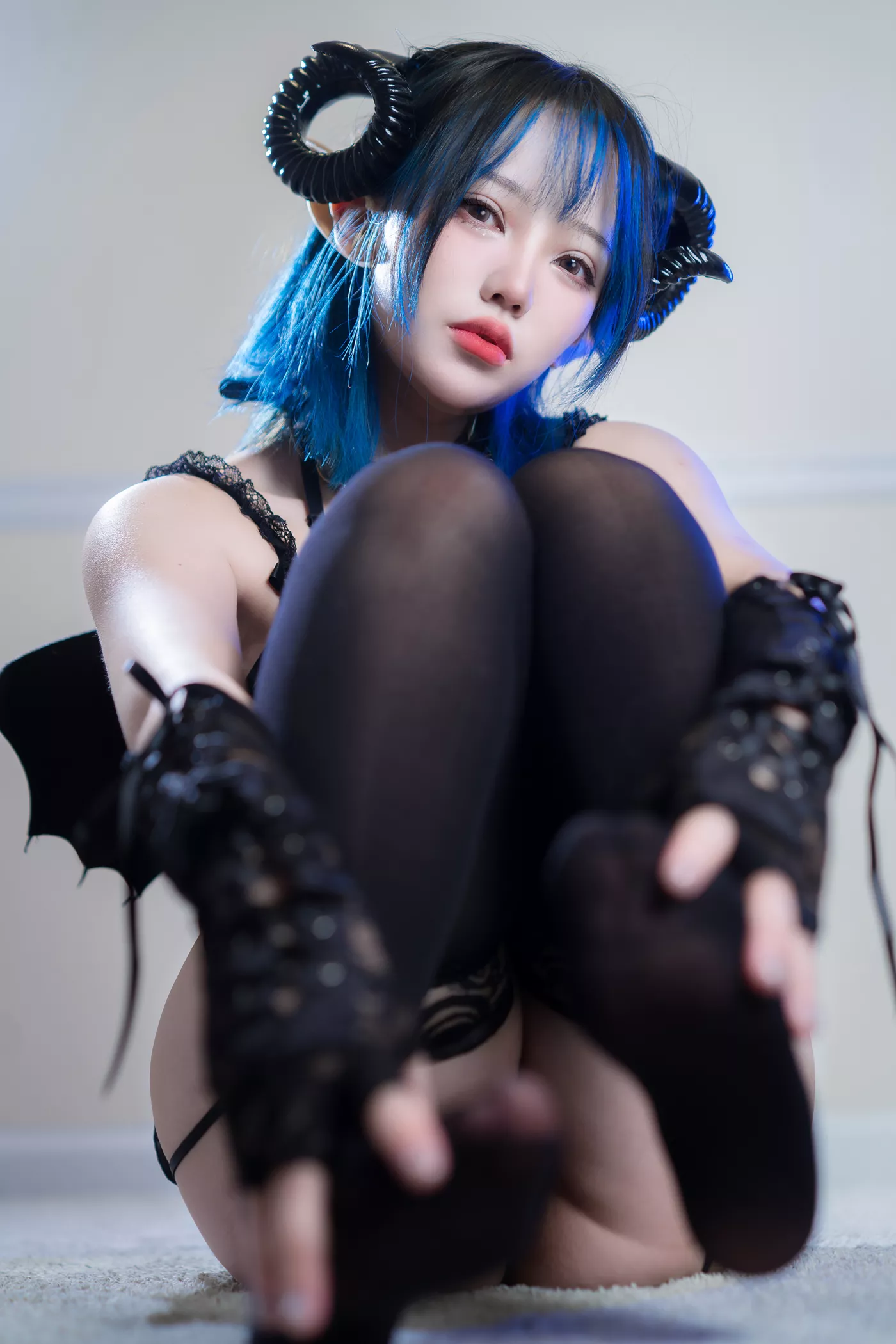 图片[28]-狐洛洛子  – 深蓝魅魔[27P] – 速更版-美库