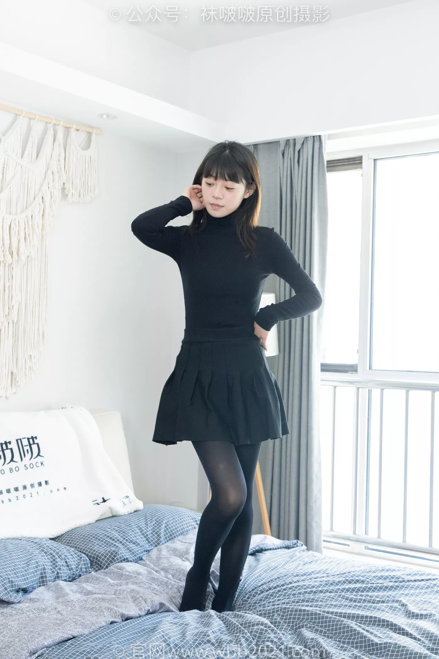 图片[45]-[BoBoSocks袜啵啵]NO.466 糯米-皮鞋、厚黑丝[100P] – 速更版-美库