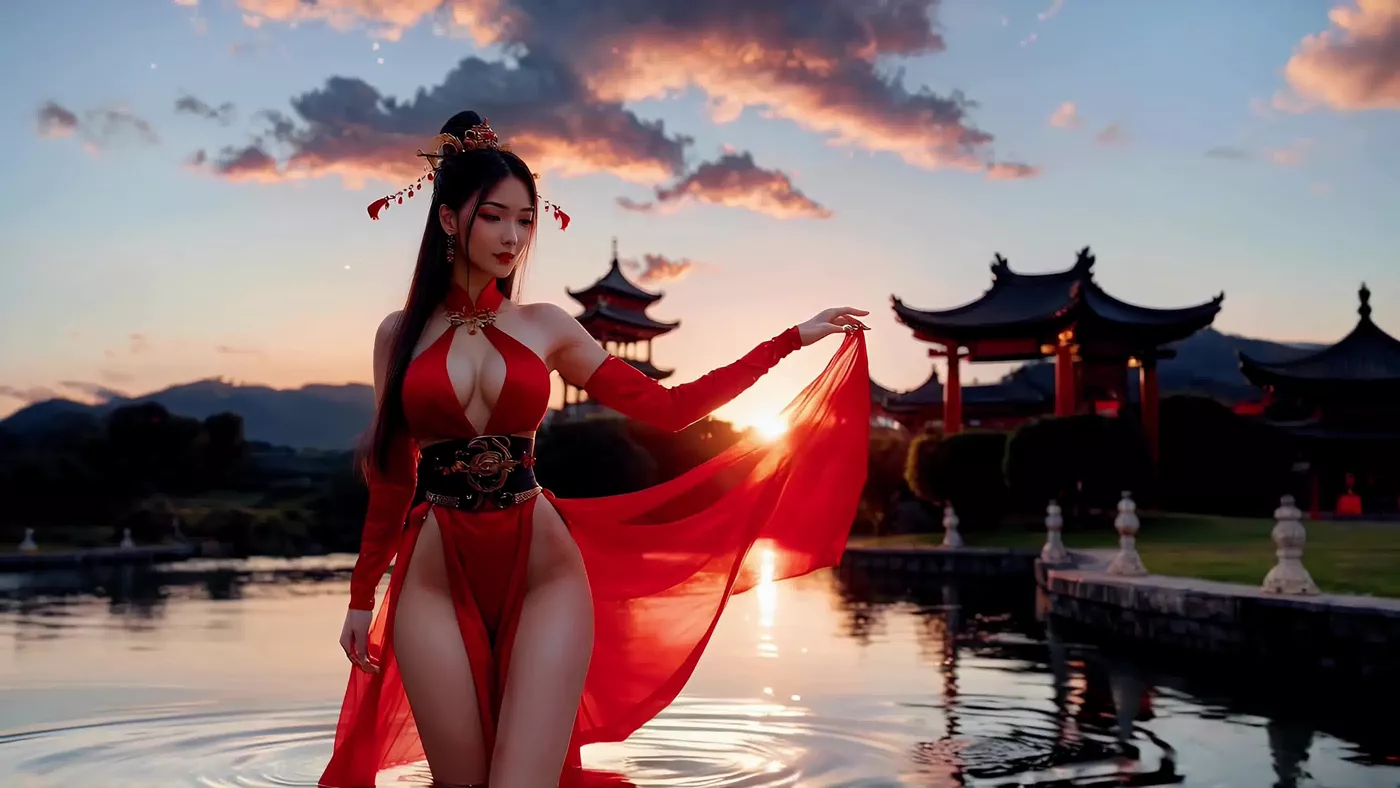 图片[16]-AI绘画 464 The Scarlet Geisha_ Passion in Every Step[18P] – 速更版-美库