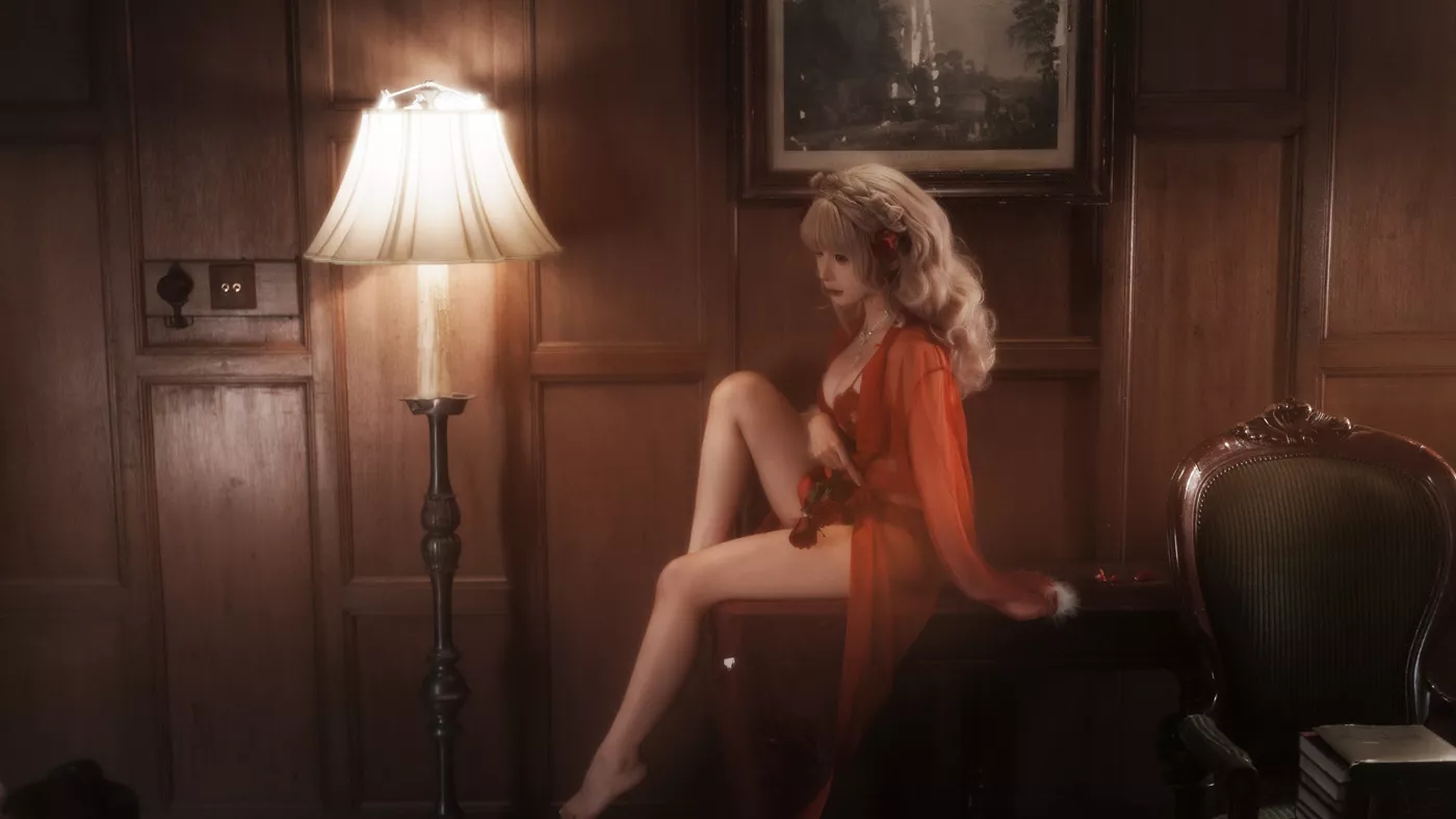 图片[10]-蠢沫沫  – 黑红纱裙[39P] – 速更版-美库