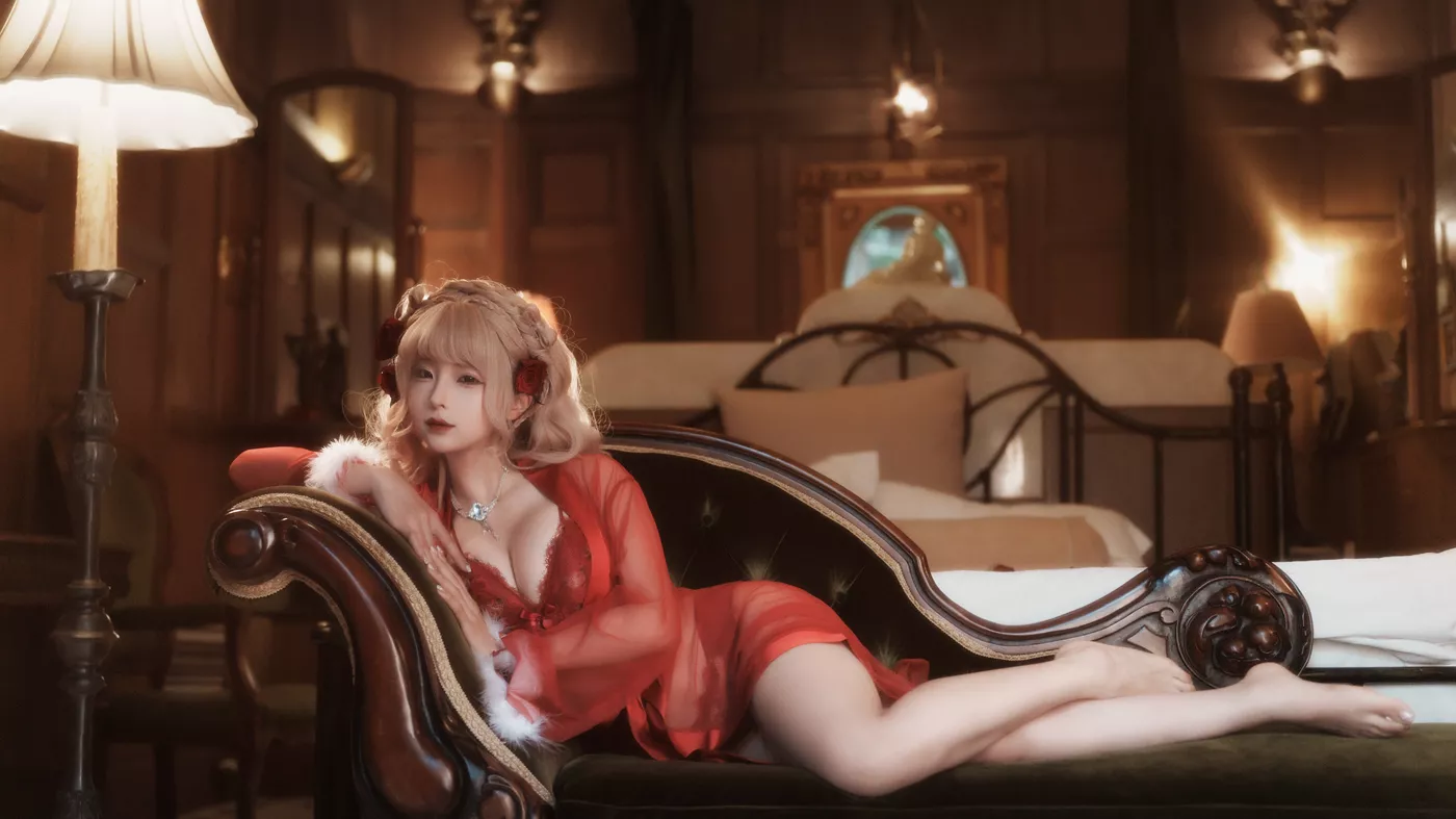 图片[11]-蠢沫沫  – 黑红纱裙[39P] – 速更版-美库