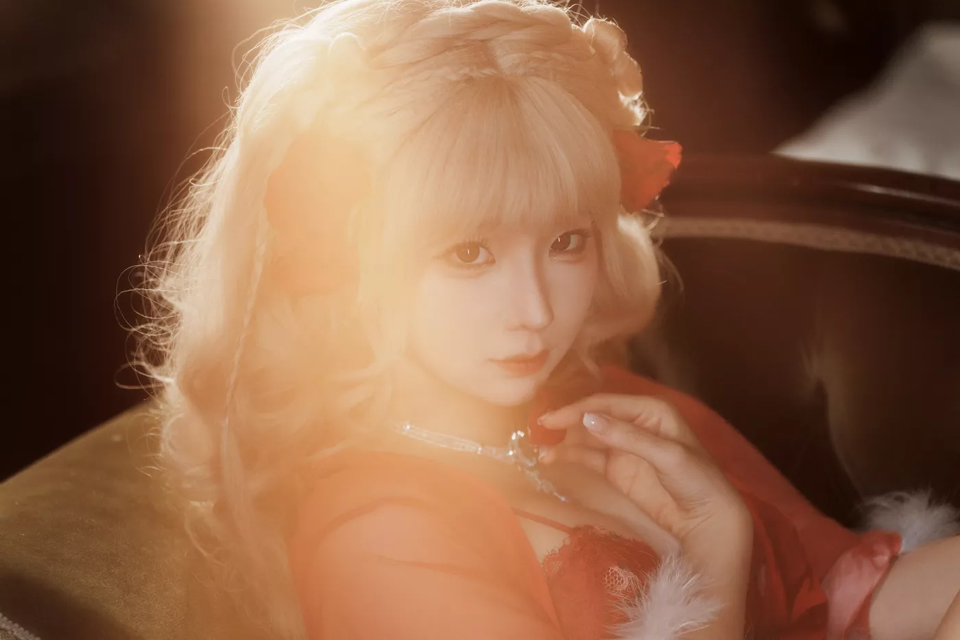 图片[13]-蠢沫沫  – 黑红纱裙[39P] – 速更版-美库