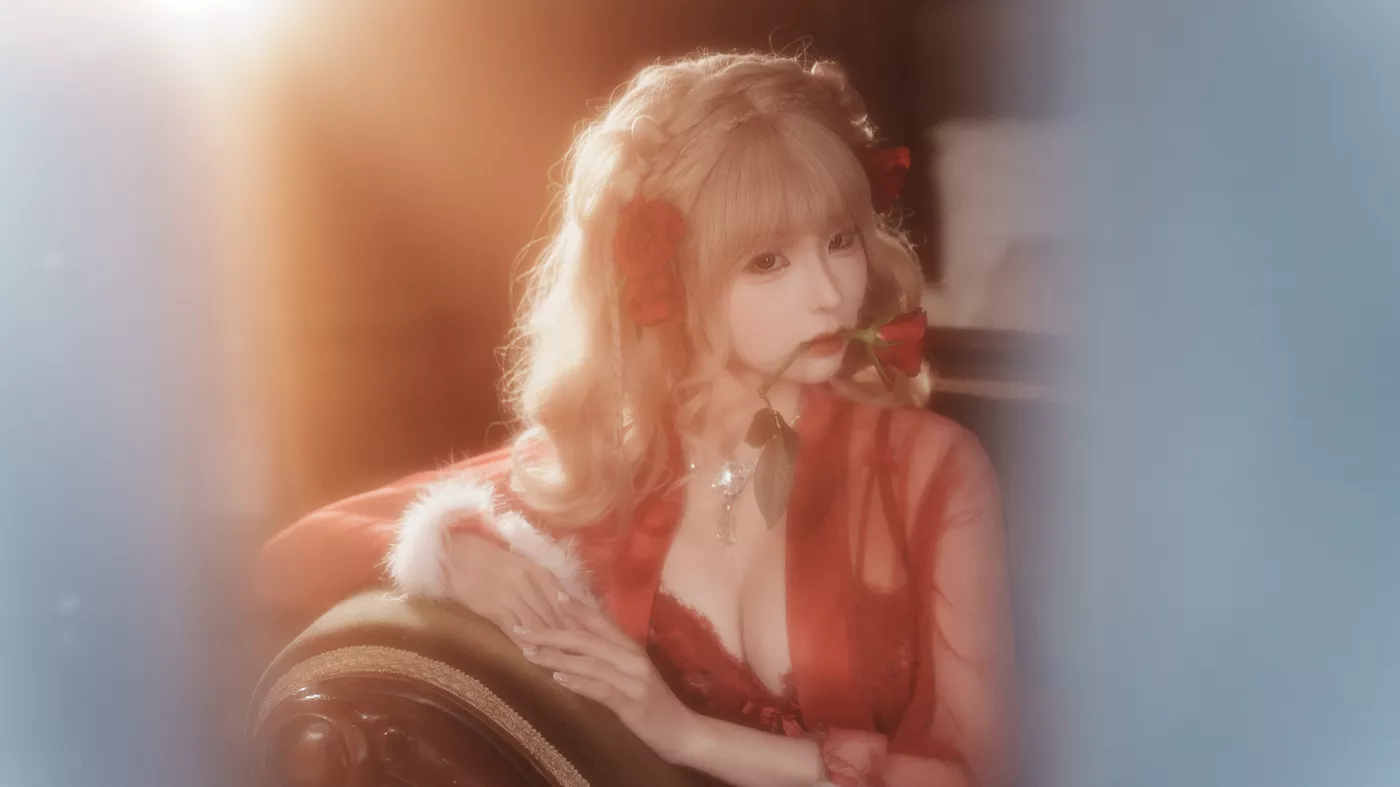 图片[16]-蠢沫沫  – 黑红纱裙[39P] – 速更版-美库