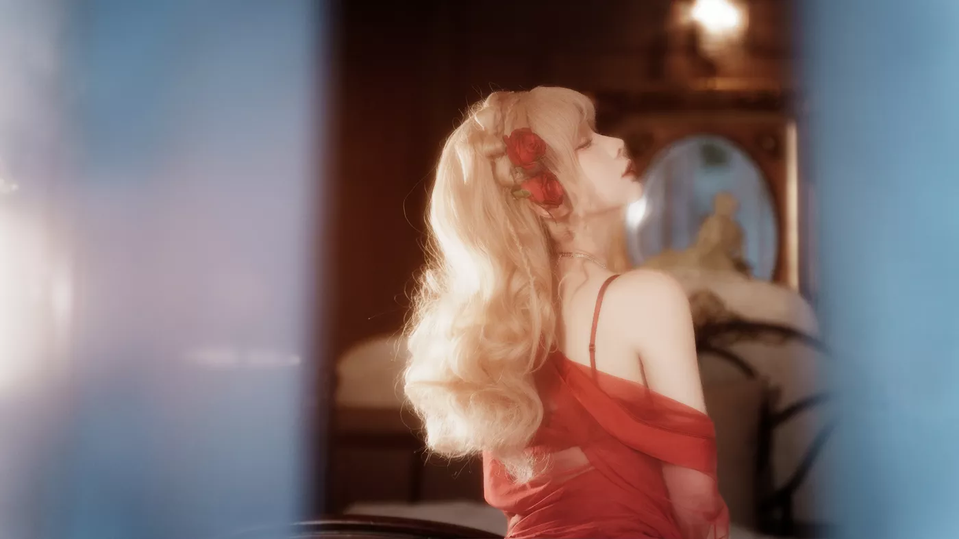 图片[18]-蠢沫沫  – 黑红纱裙[39P] – 速更版-美库