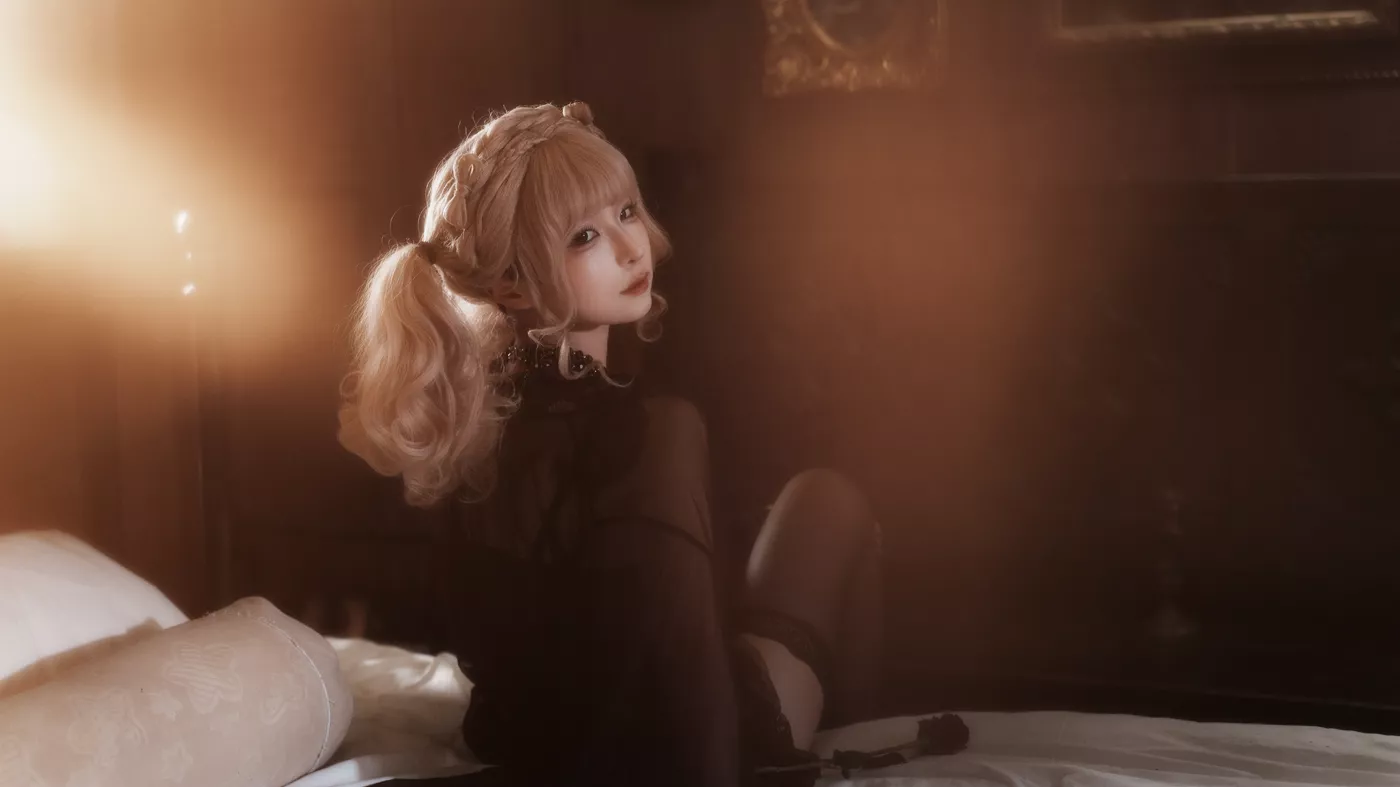 图片[20]-蠢沫沫  – 黑红纱裙[39P] – 速更版-美库