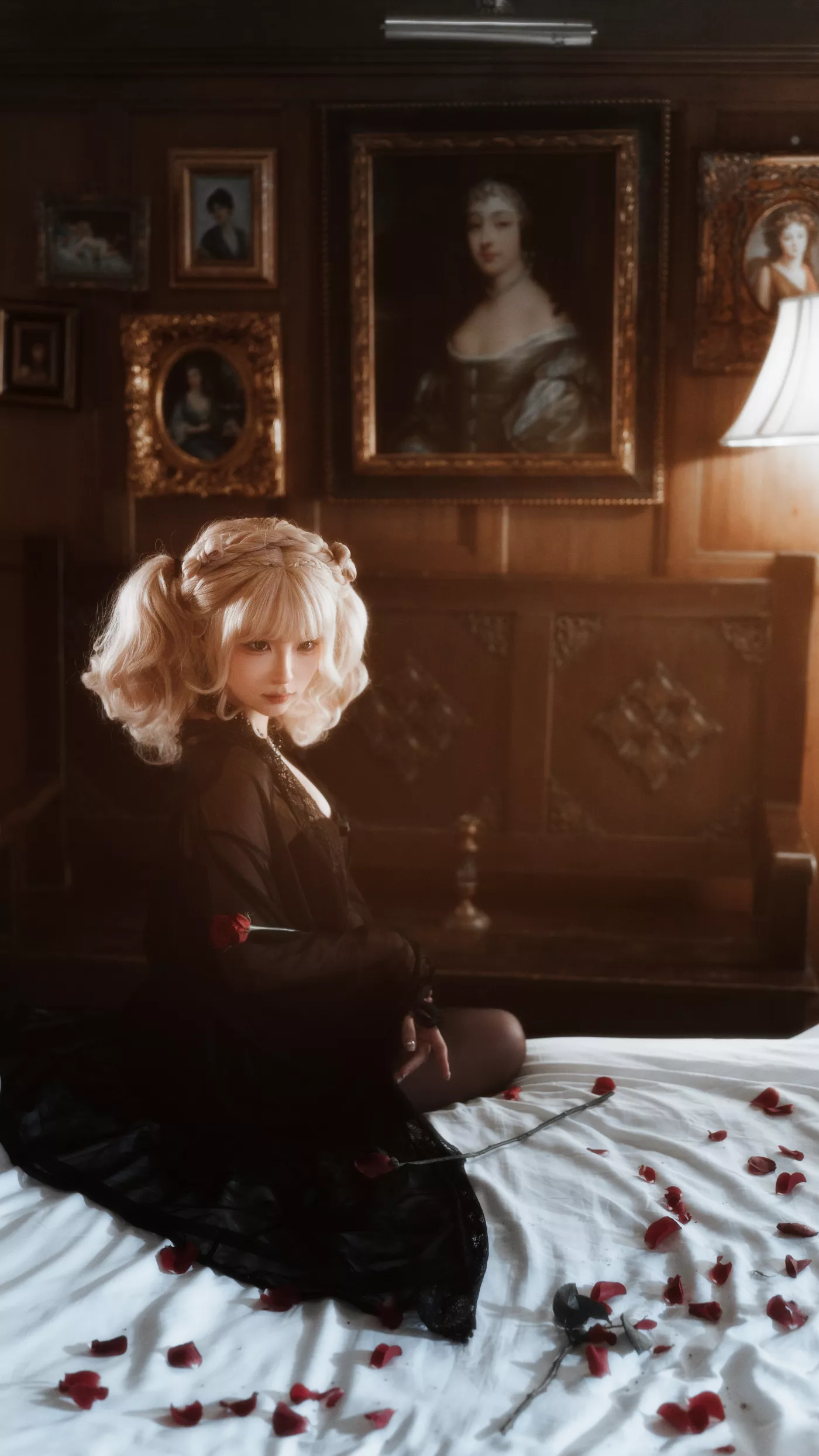 图片[21]-蠢沫沫  – 黑红纱裙[39P] – 速更版-美库