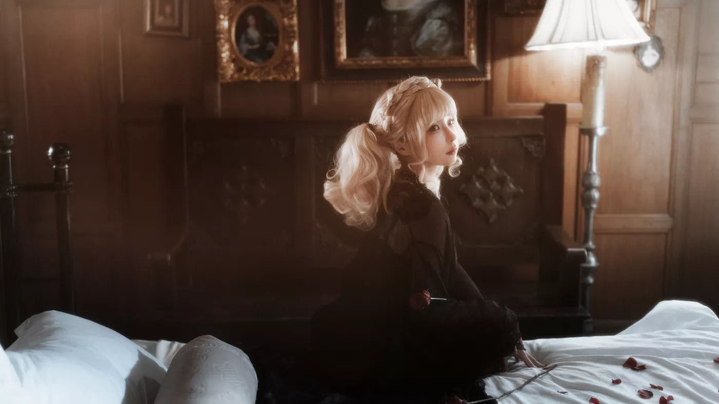 图片[22]-蠢沫沫  – 黑红纱裙[39P] – 速更版-美库