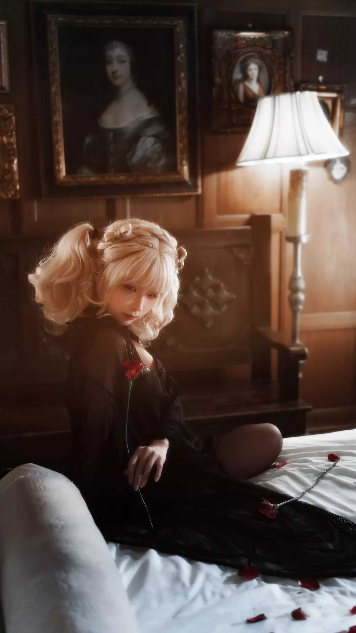 图片[23]-蠢沫沫  – 黑红纱裙[39P] – 速更版-美库