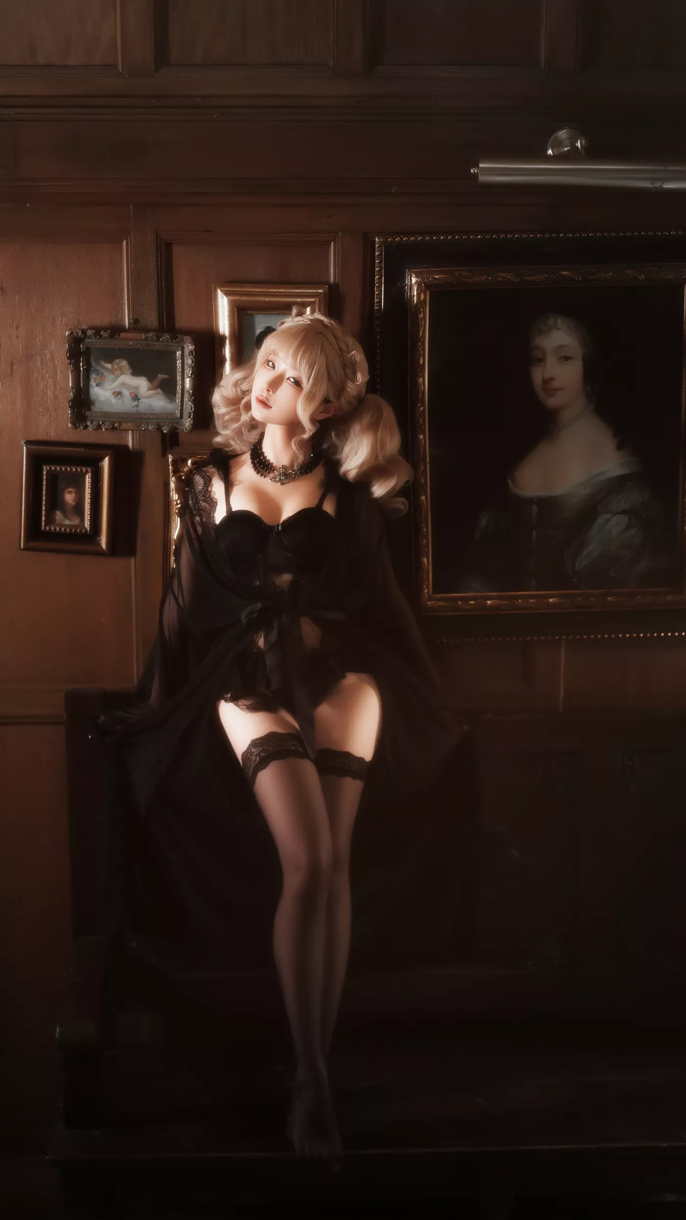 图片[25]-蠢沫沫  – 黑红纱裙[39P] – 速更版-美库