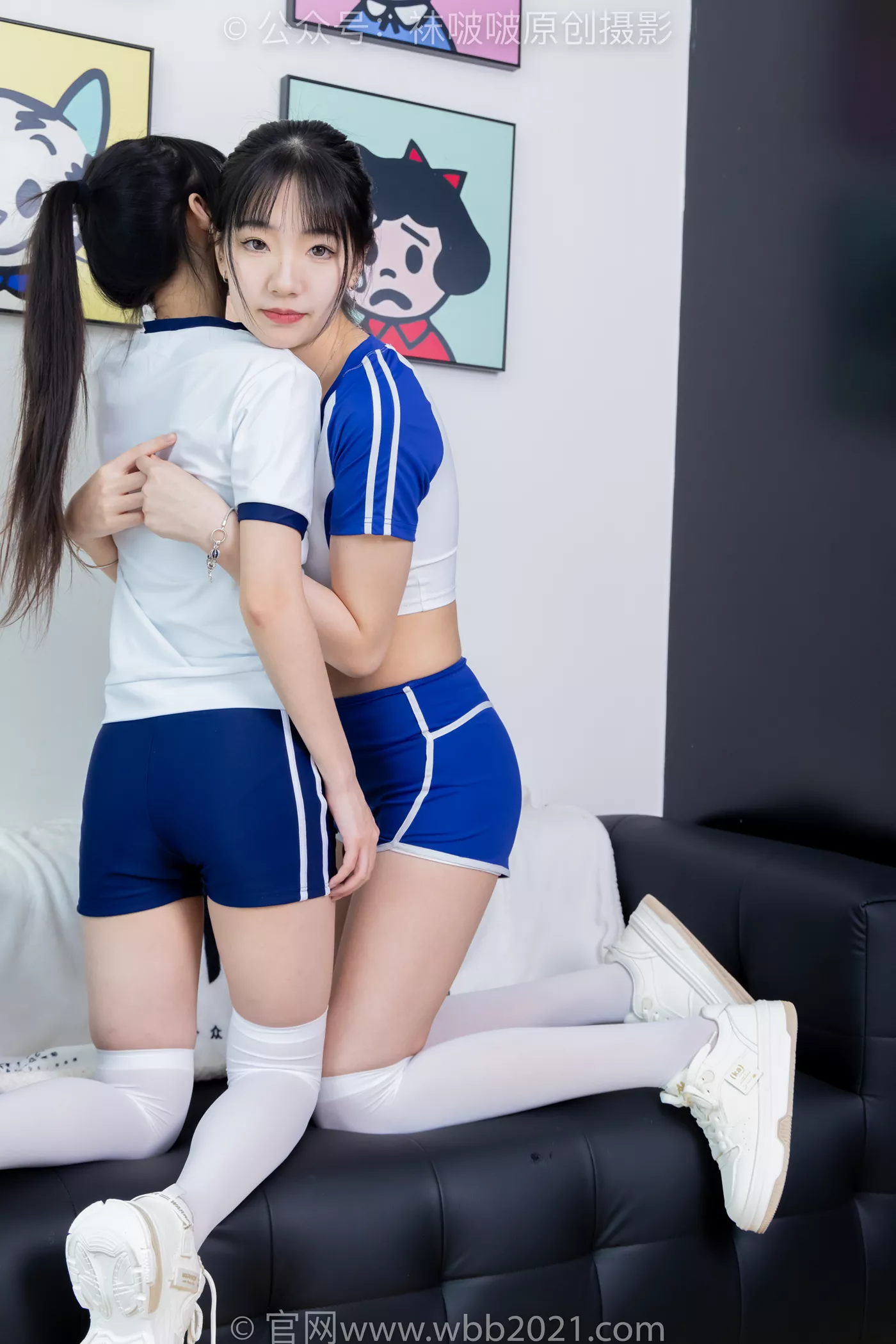 图片[46]-[BoBoSocks袜啵啵]NO.472 小甜豆甜甜圈-两双运动鞋、厚白丝大腿袜、裸足、两位模特丝袜和裸足踩奶油蛋糕剧情[119P] – 速更版-美库