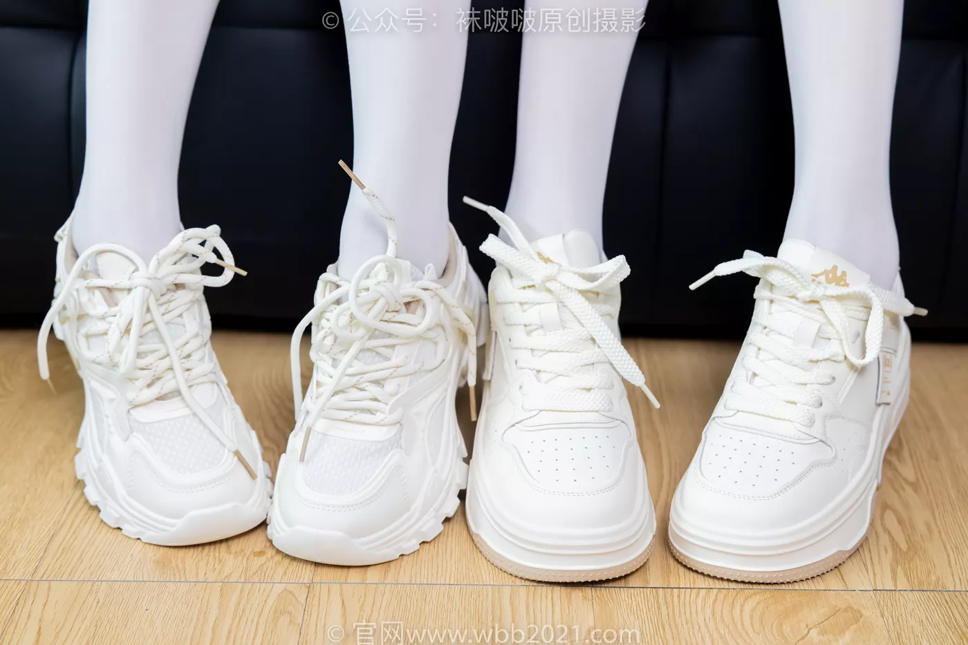 图片[47]-[BoBoSocks袜啵啵]NO.472 小甜豆甜甜圈-两双运动鞋、厚白丝大腿袜、裸足、两位模特丝袜和裸足踩奶油蛋糕剧情[119P] – 速更版-美库