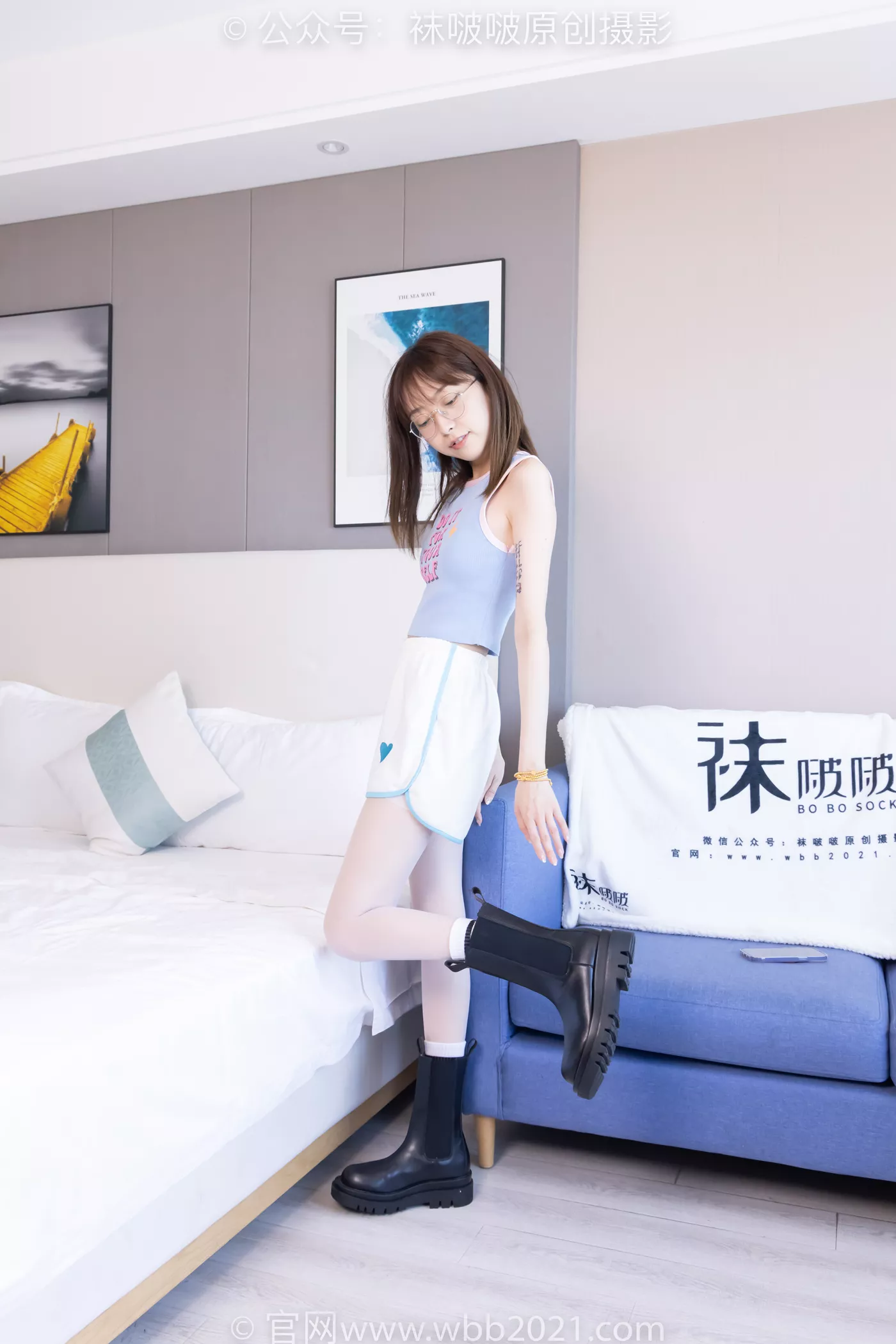 图片[13]-[BoBoSocks袜啵啵]NO.479 稚予 短靴、长筒白棉袜、白丝[140P] – 速更版-美库