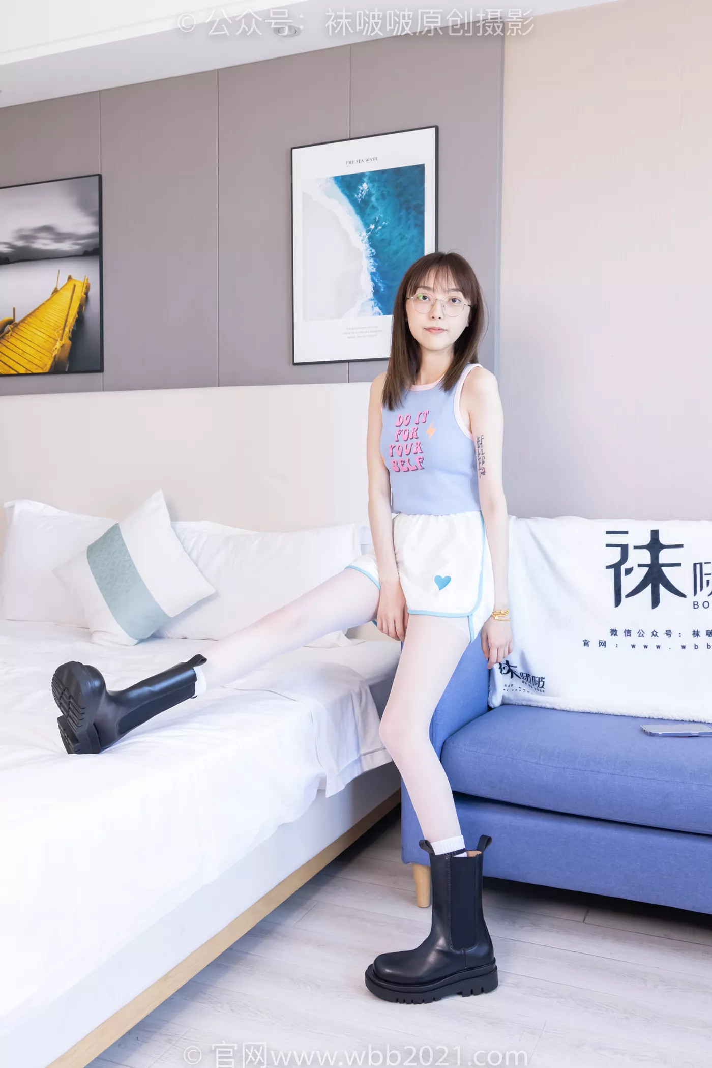 图片[16]-[BoBoSocks袜啵啵]NO.479 稚予 短靴、长筒白棉袜、白丝[140P] – 速更版-美库