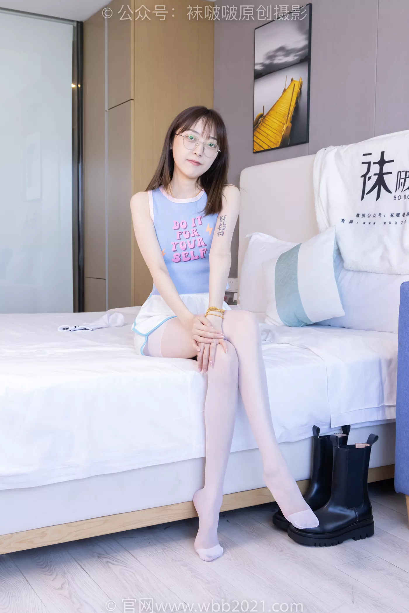 图片[135]-[BoBoSocks袜啵啵]NO.479 稚予 短靴、长筒白棉袜、白丝[140P] – 速更版-美库