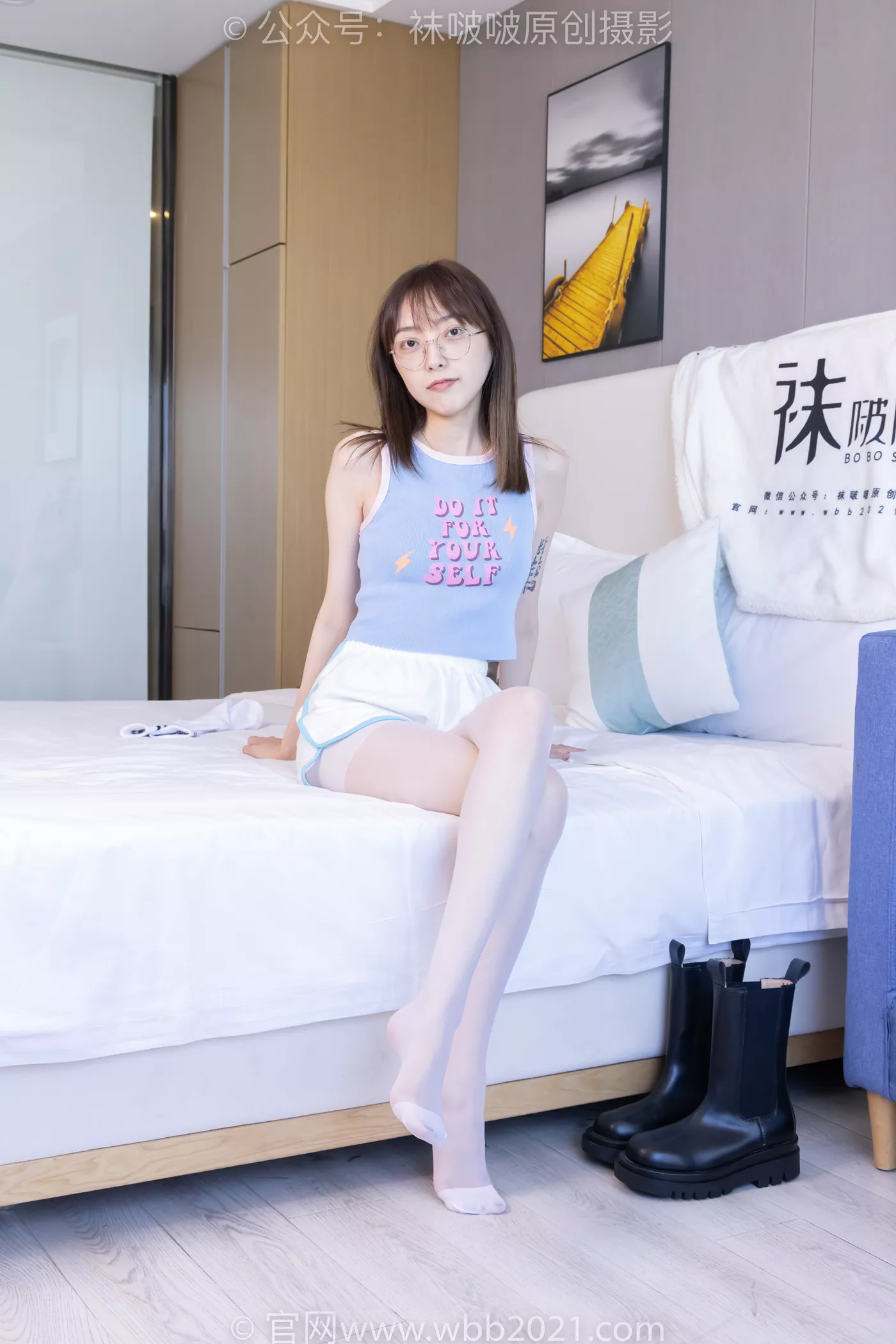 图片[137]-[BoBoSocks袜啵啵]NO.479 稚予 短靴、长筒白棉袜、白丝[140P] – 速更版-美库