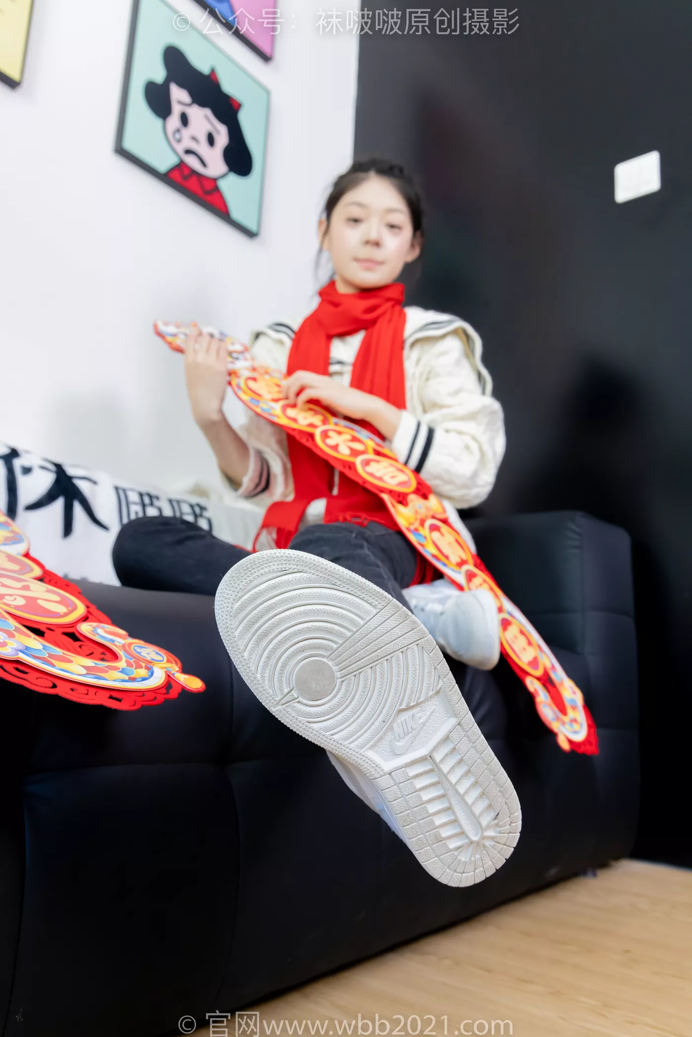 图片[12]-[BoBoSocks袜啵啵]NO.481 糯米-板鞋、白棉袜、裸足、对联迎新春，半脱袜子剧情[118P] – 速更版-美库