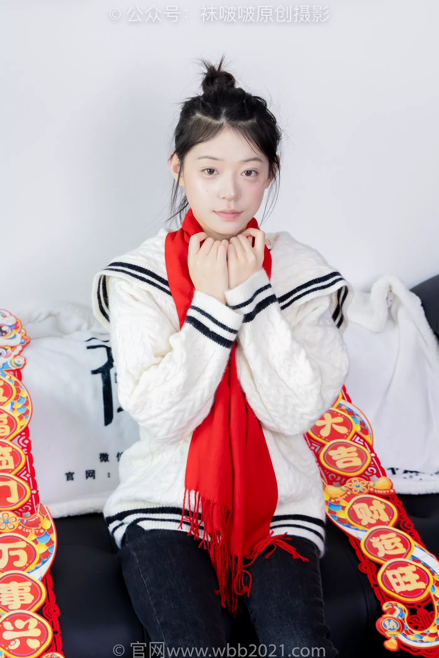 图片[17]-[BoBoSocks袜啵啵]NO.481 糯米-板鞋、白棉袜、裸足、对联迎新春，半脱袜子剧情[118P] – 速更版-美库