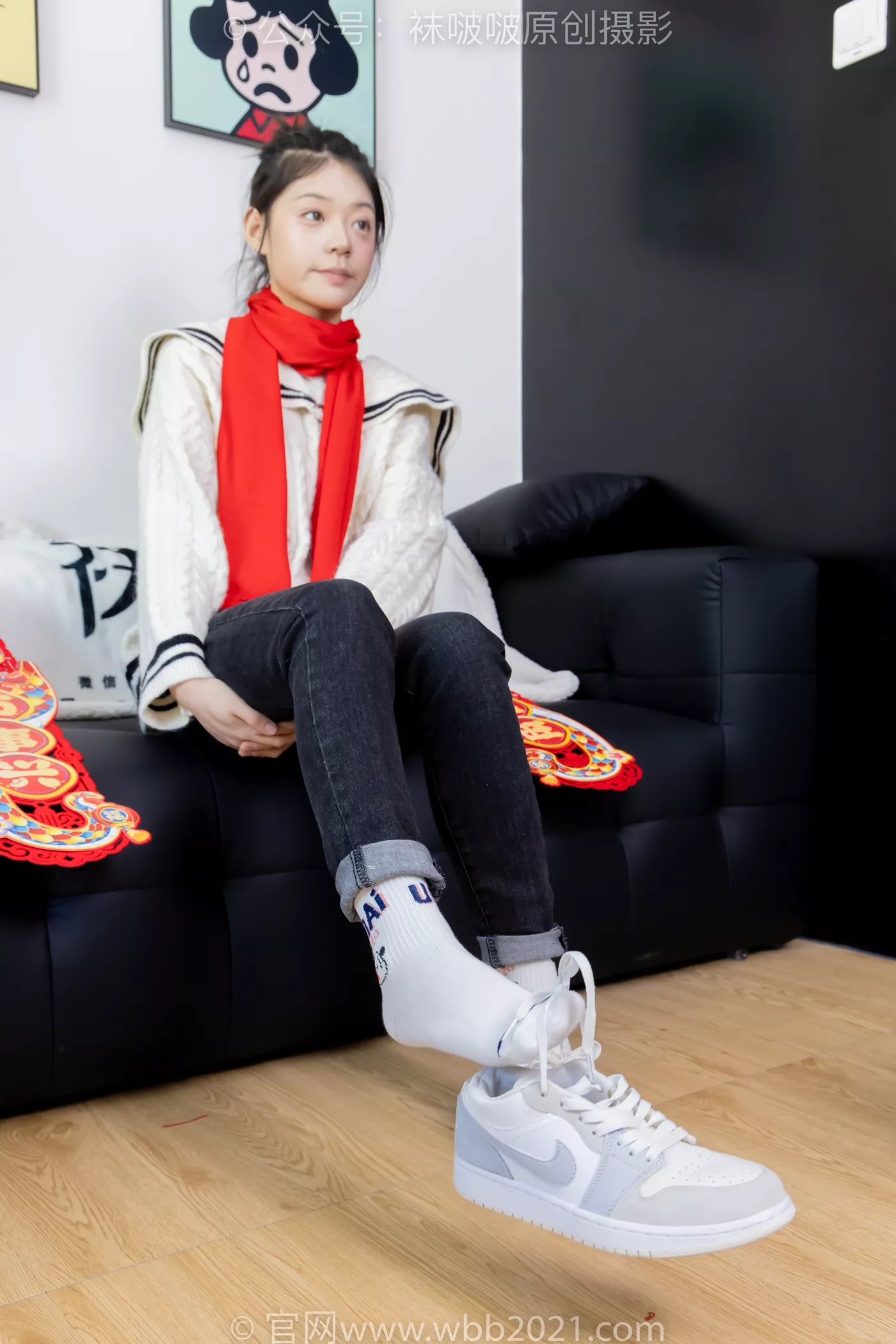 图片[27]-[BoBoSocks袜啵啵]NO.481 糯米-板鞋、白棉袜、裸足、对联迎新春，半脱袜子剧情[118P] – 速更版-美库