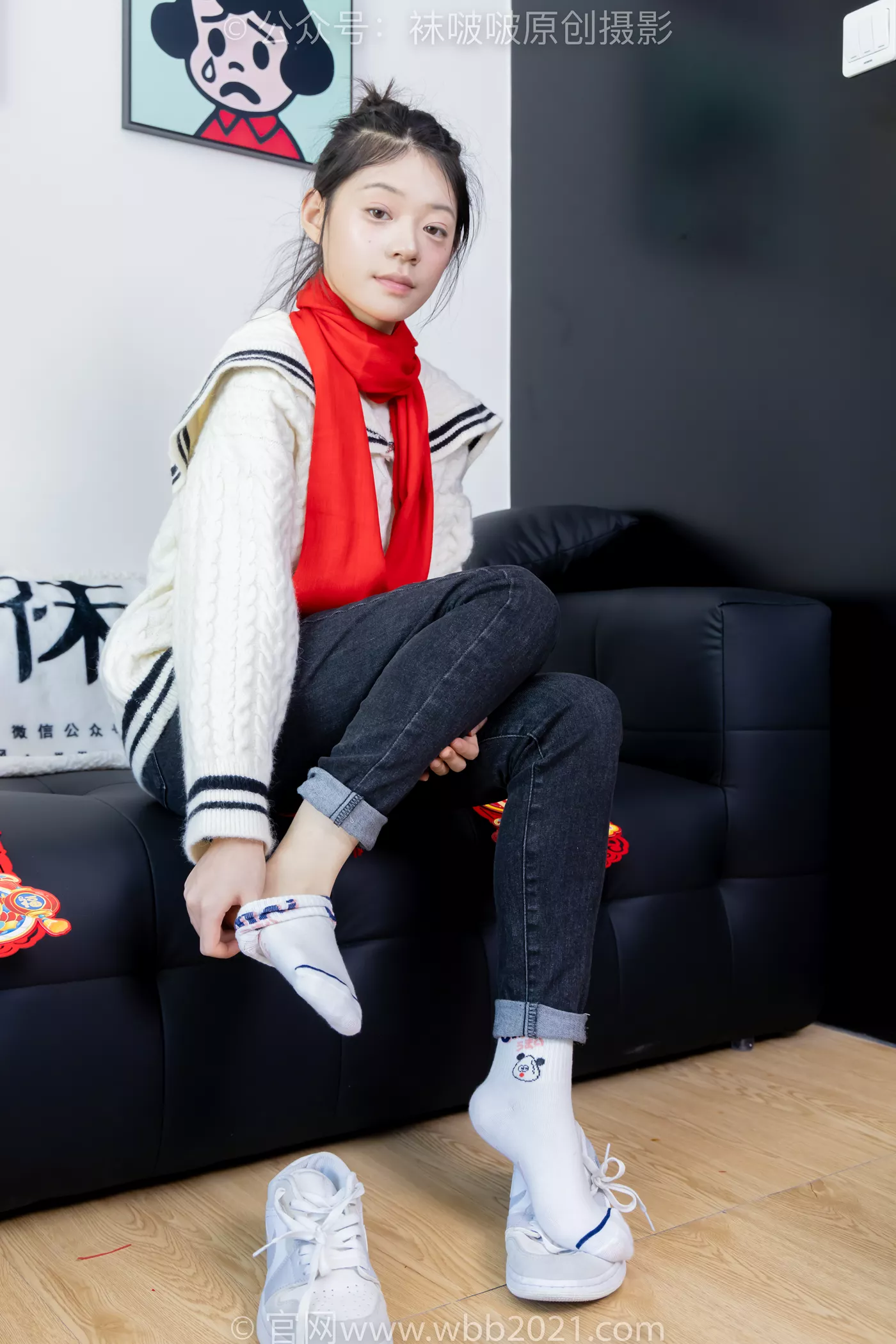 图片[31]-[BoBoSocks袜啵啵]NO.481 糯米-板鞋、白棉袜、裸足、对联迎新春，半脱袜子剧情[118P] – 速更版-美库