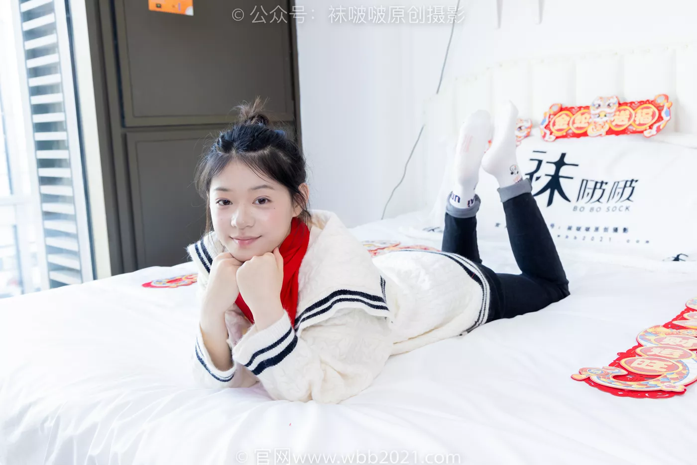 图片[69]-[BoBoSocks袜啵啵]NO.481 糯米-板鞋、白棉袜、裸足、对联迎新春，半脱袜子剧情[118P] – 速更版-美库