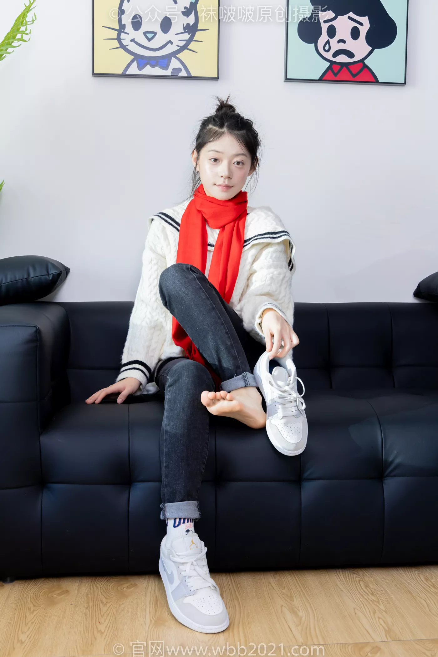 图片[100]-[BoBoSocks袜啵啵]NO.481 糯米-板鞋、白棉袜、裸足、对联迎新春，半脱袜子剧情[118P] – 速更版-美库