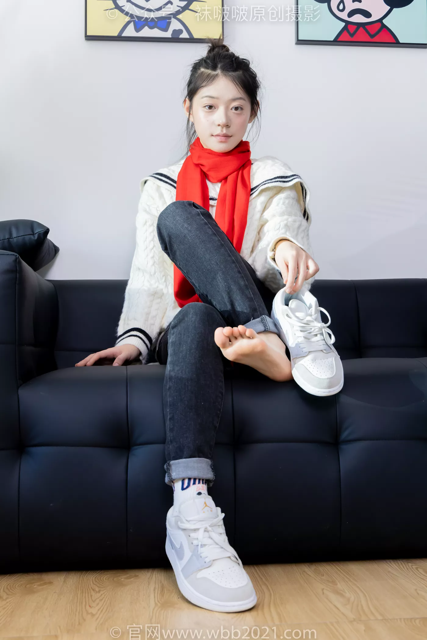 图片[101]-[BoBoSocks袜啵啵]NO.481 糯米-板鞋、白棉袜、裸足、对联迎新春，半脱袜子剧情[118P] – 速更版-美库