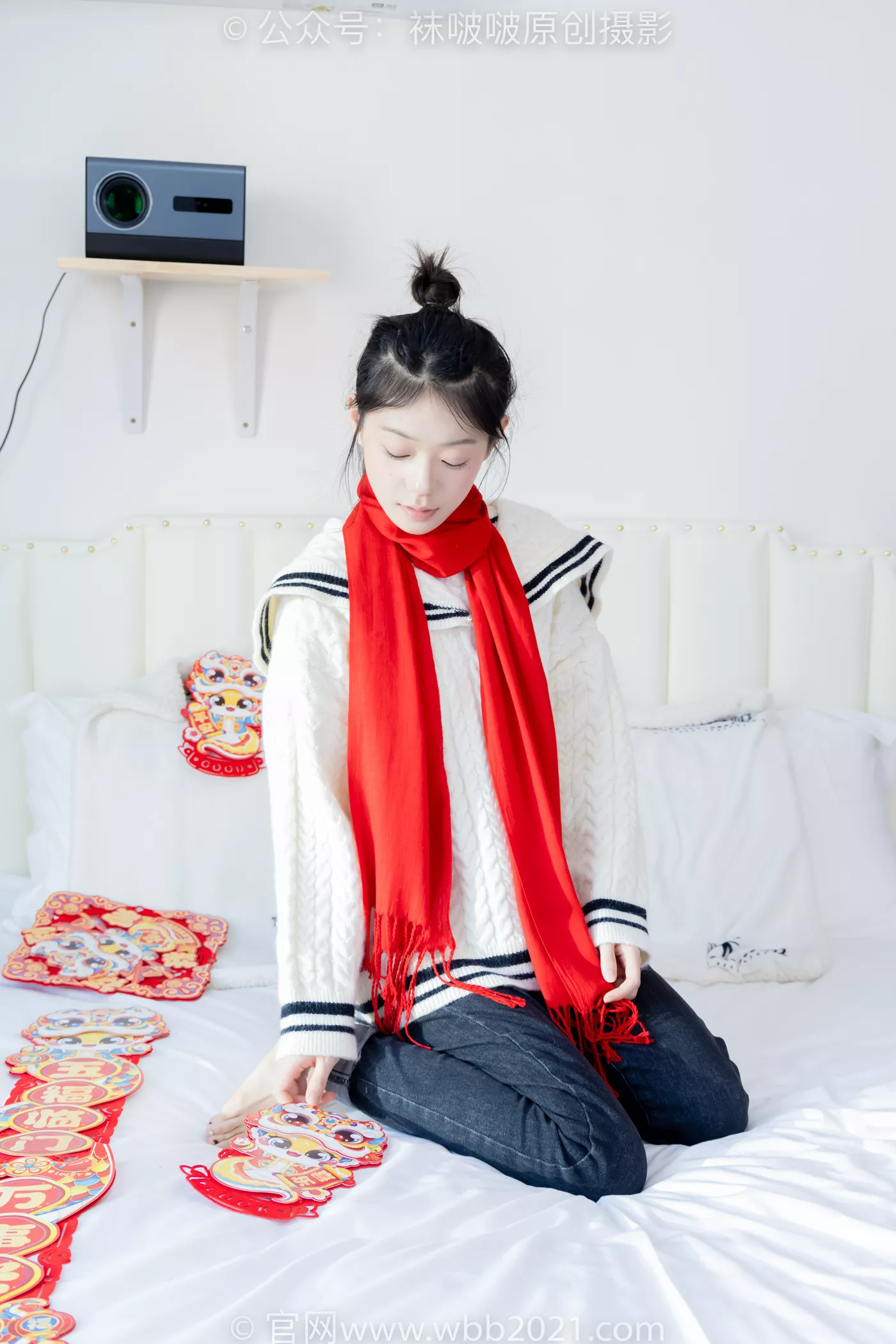 图片[106]-[BoBoSocks袜啵啵]NO.481 糯米-板鞋、白棉袜、裸足、对联迎新春，半脱袜子剧情[118P] – 速更版-美库