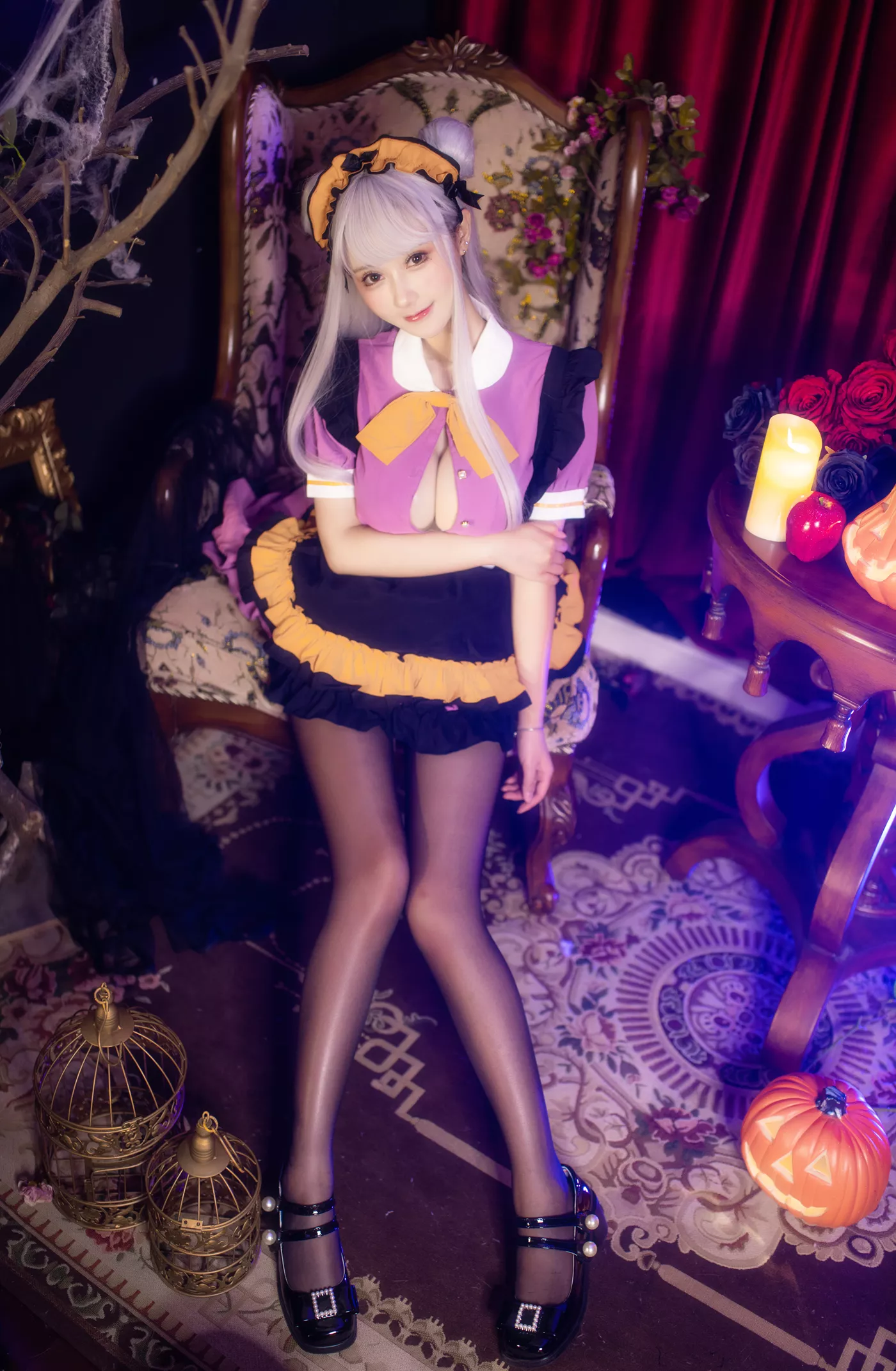 图片[11]-羽生三未图集  – 万圣黑丝女仆[28P] – 速更版-美库