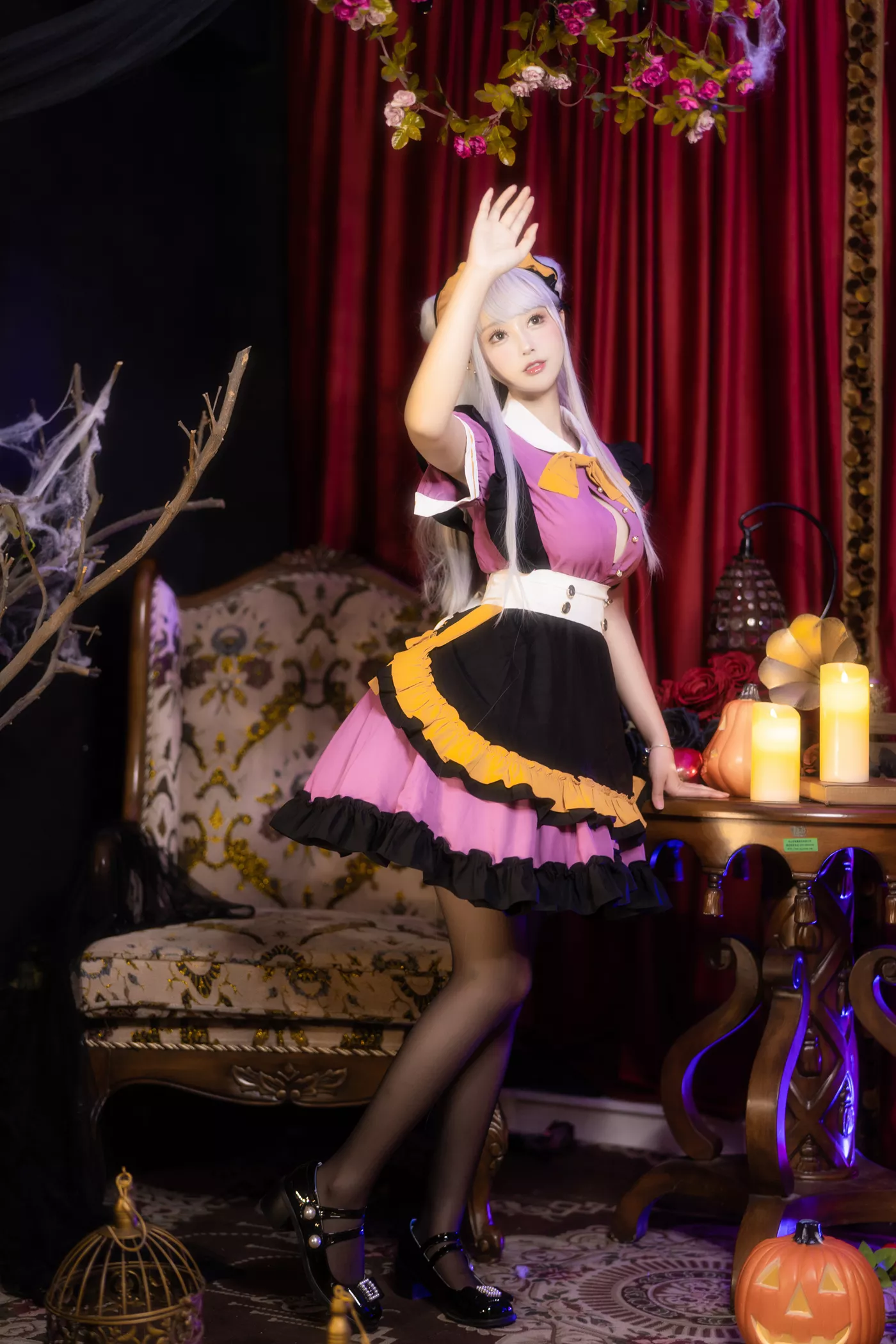 图片[13]-羽生三未图集  – 万圣黑丝女仆[28P] – 速更版-美库