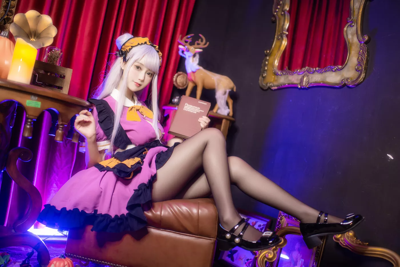 图片[18]-羽生三未图集  – 万圣黑丝女仆[28P] – 速更版-美库